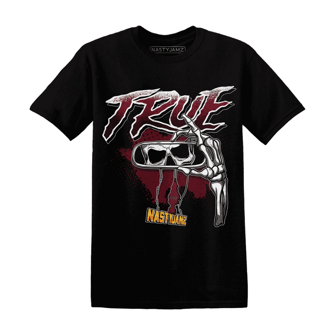 NastyJamz-High-White-Team-Red-1s-T-Shirt-Match-TRUE