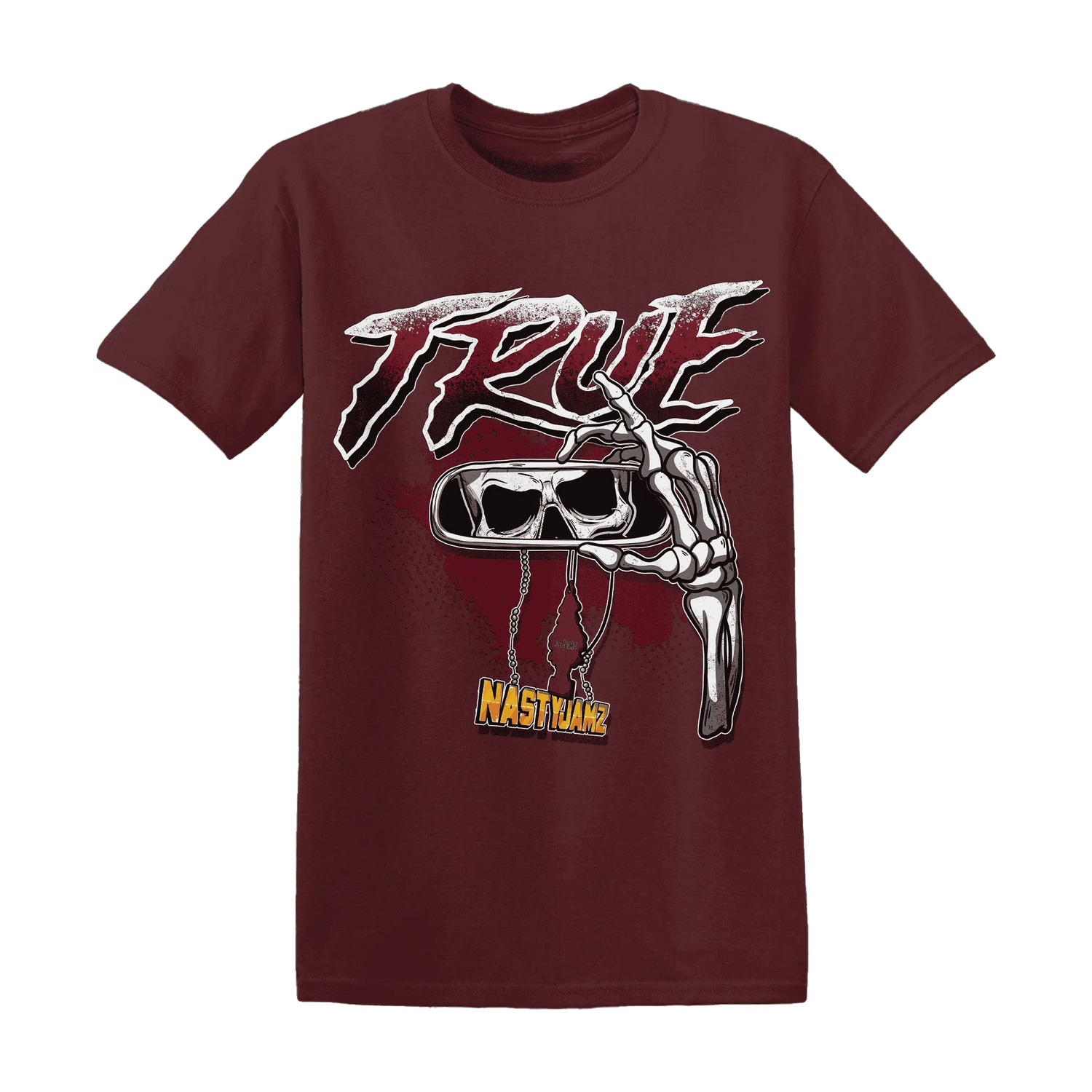 NastyJamz-High-White-Team-Red-1s-T-Shirt-Match-TRUE