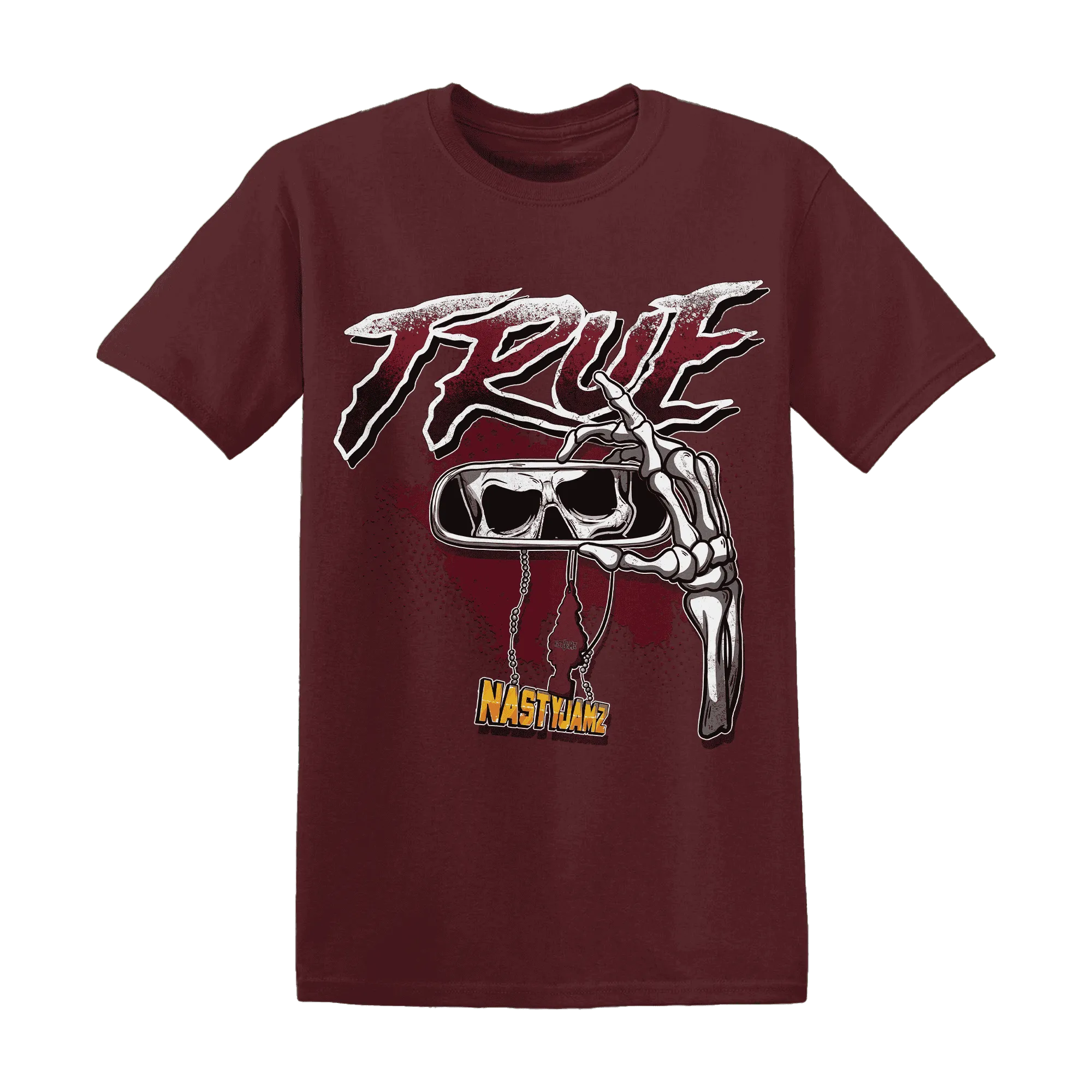 NastyJamz-High-White-Team-Red-1s-T-Shirt-Match-TRUE