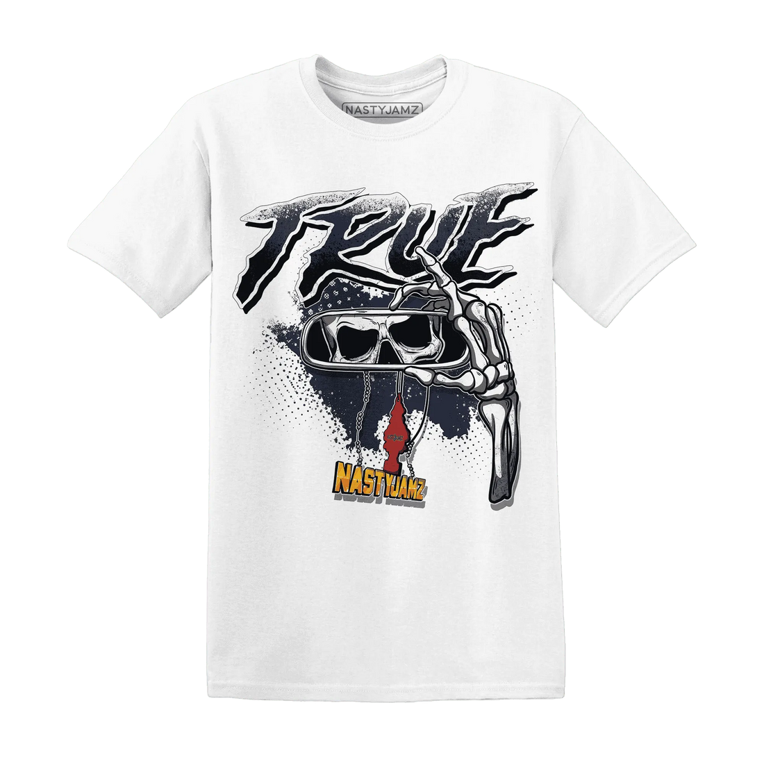 NastyJamz-White-Navy-6s-T-Shirt-Match-TRUE