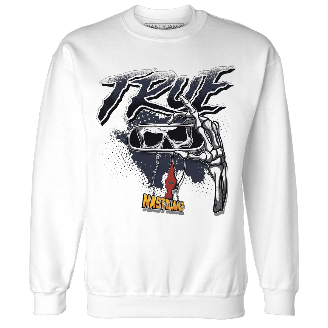 NastyJamz-White-Navy-6s-Sweatshirt-Match-TRUE
