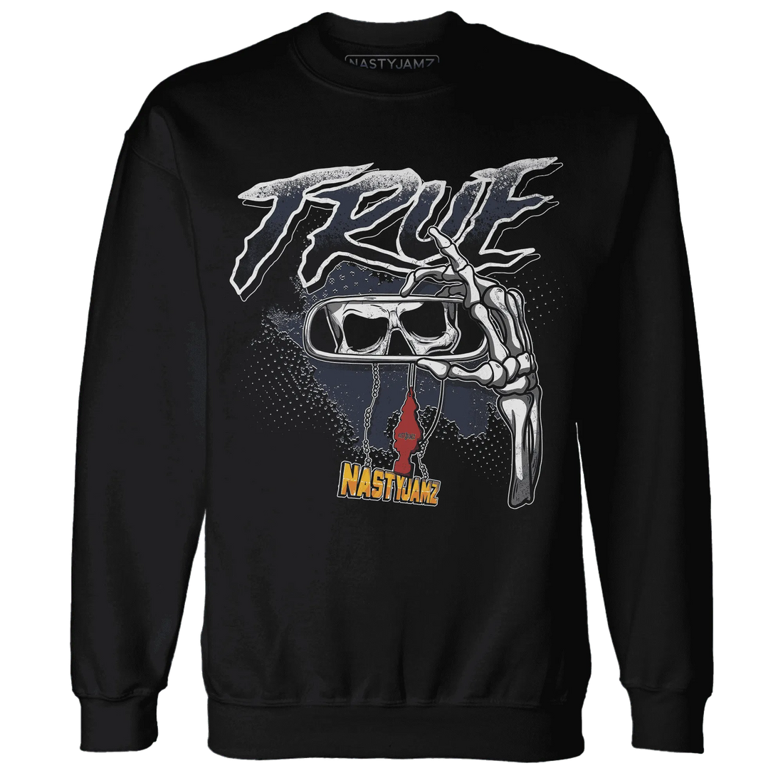 NastyJamz-White-Navy-6s-Sweatshirt-Match-TRUE