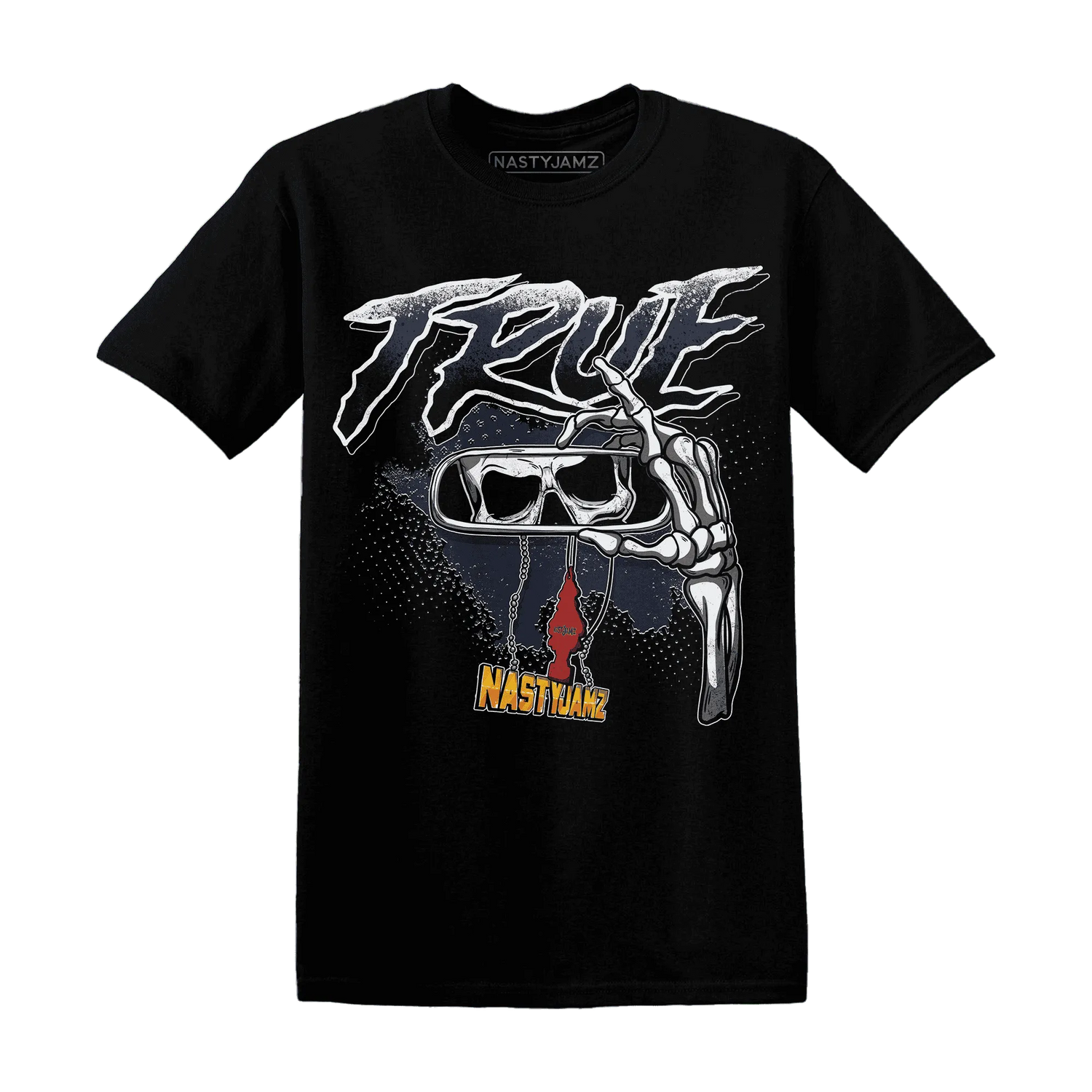 NastyJamz-White-Navy-6s-T-Shirt-Match-TRUE