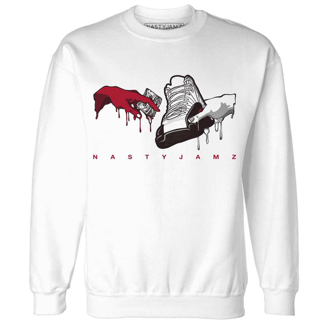 Retro-Red-Taxi-12s-Sweatshirt-Match-Take-My-Money-Sneaker