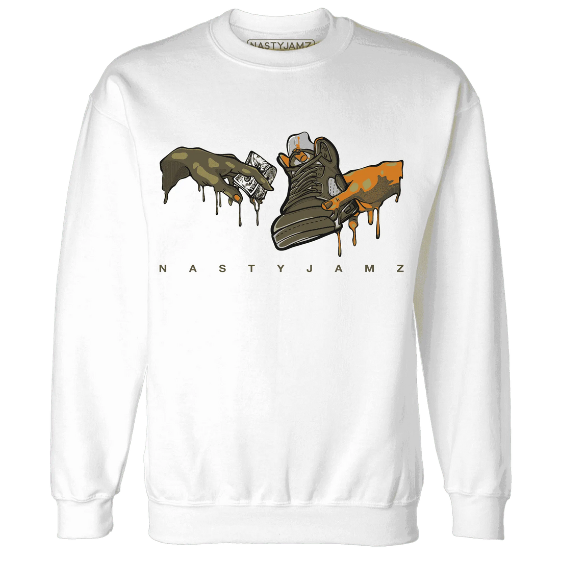Olive-5s-Sweatshirt-Match-Take-My-Money-Sneaker