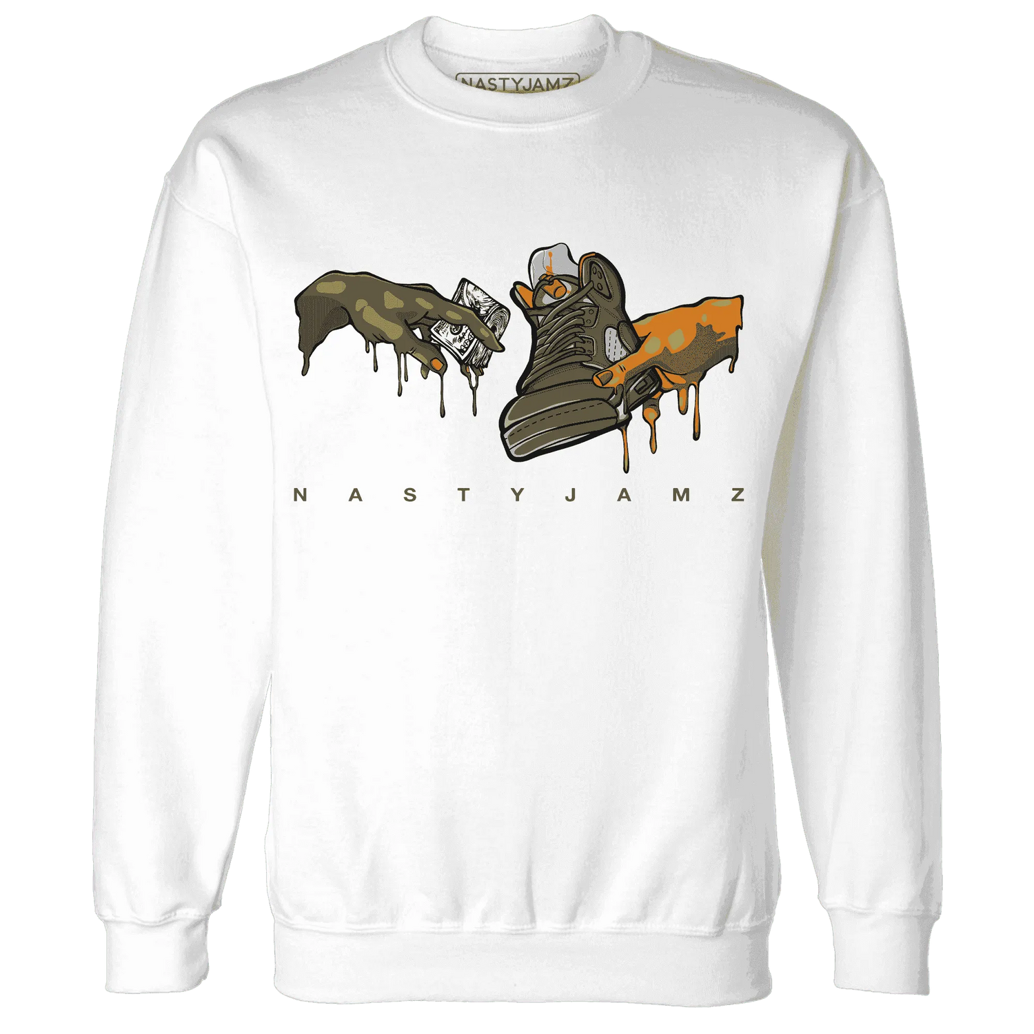 Olive-5s-Sweatshirt-Match-Take-My-Money-Sneaker
