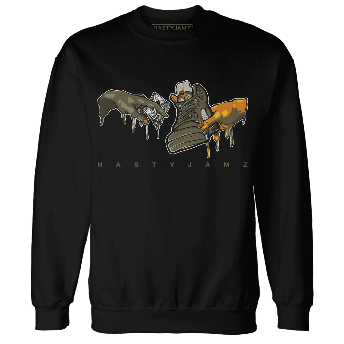 Olive-5s-Sweatshirt-Match-Take-My-Money-Sneaker