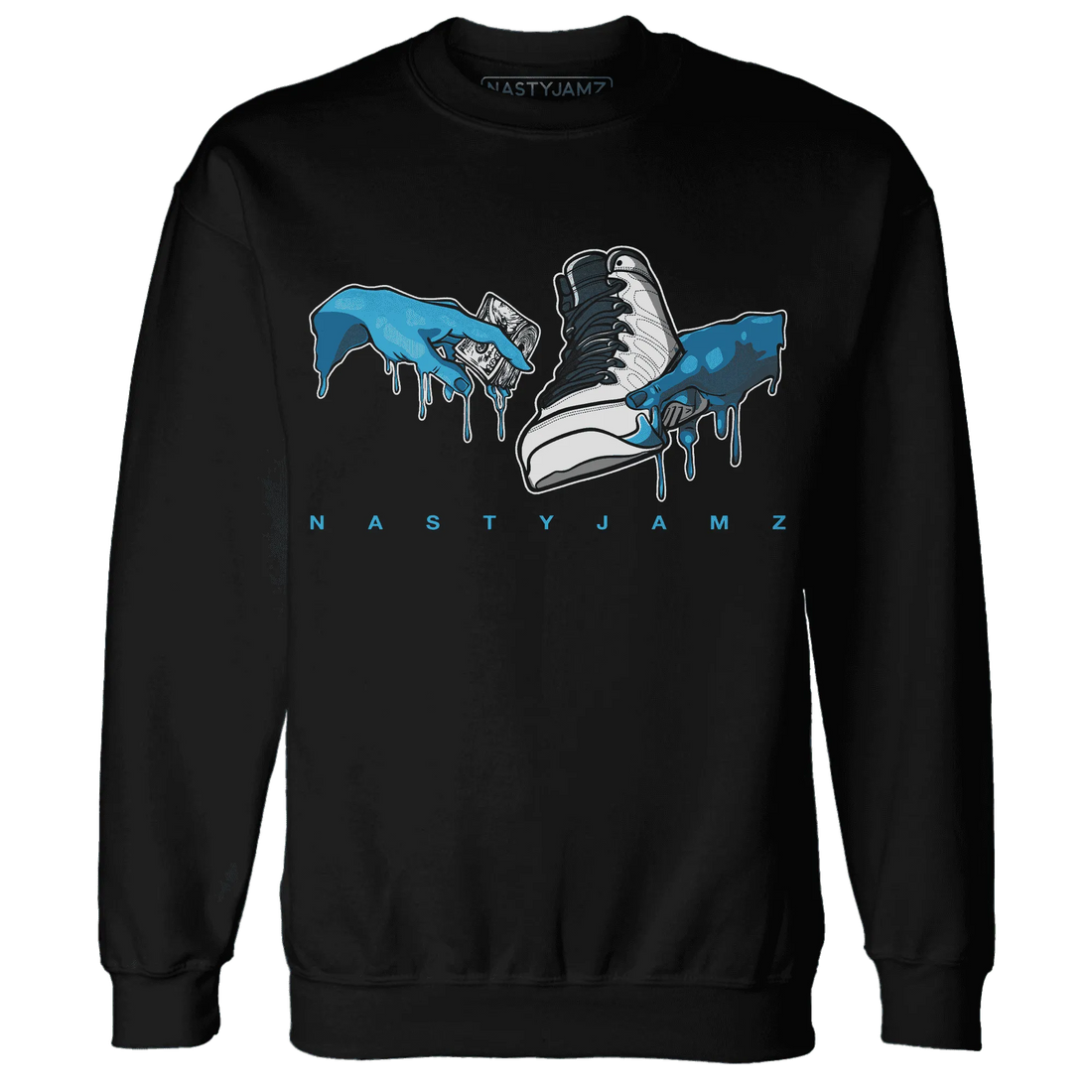 Powder-Blue-9s-Sweatshirt-Match-Take-My-Money-Sneaker