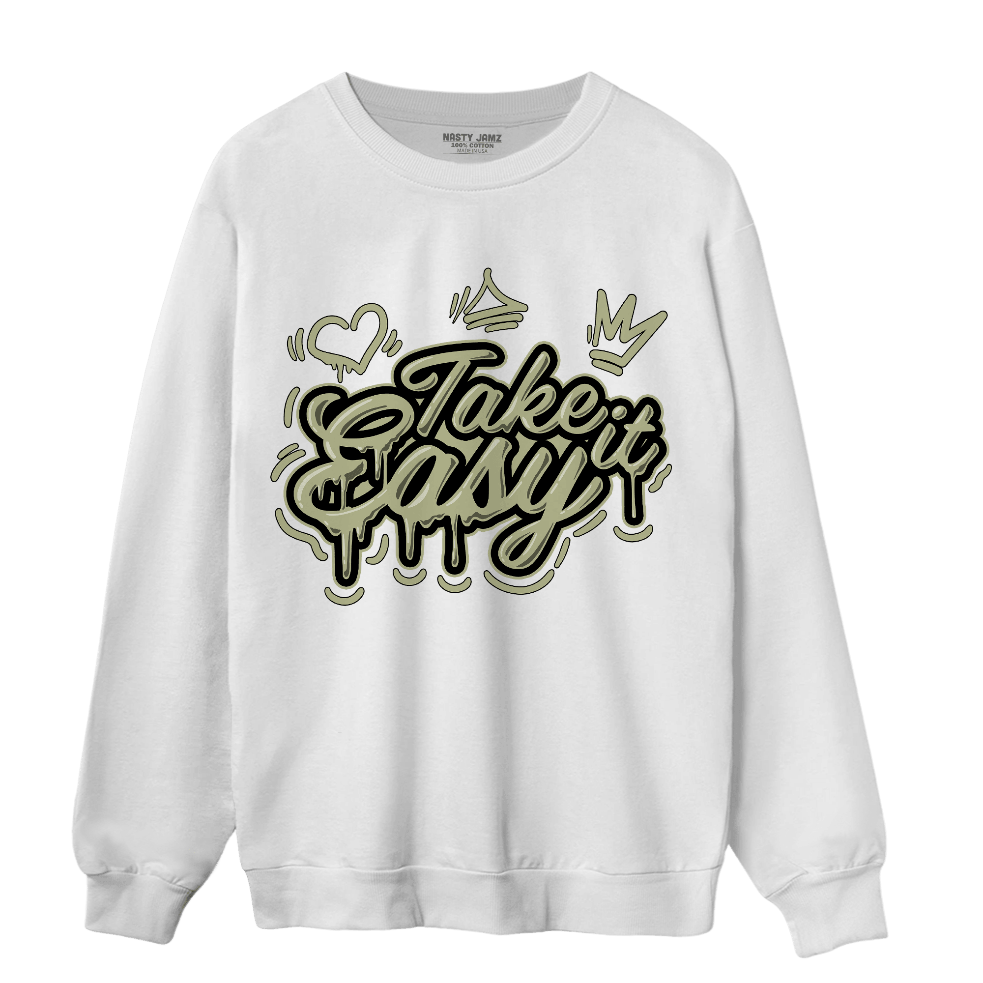 Yeezy Slide Resin Sweatshirt Match Take It Easy - NastyJamz