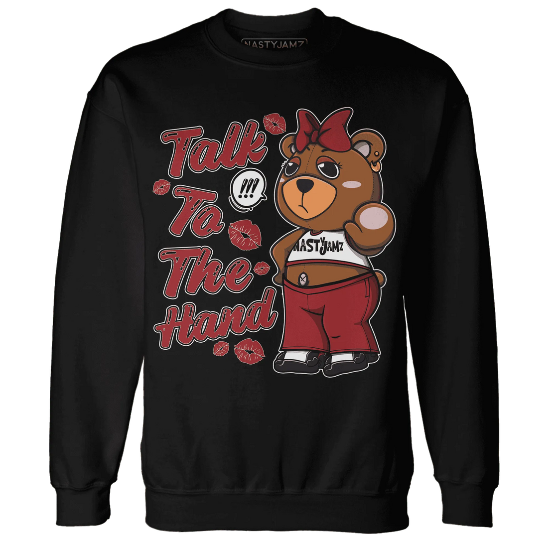 Retro-Red-Taxi-12s-Sweatshirt-Match-Talk-To-The-Hand-BERNIE