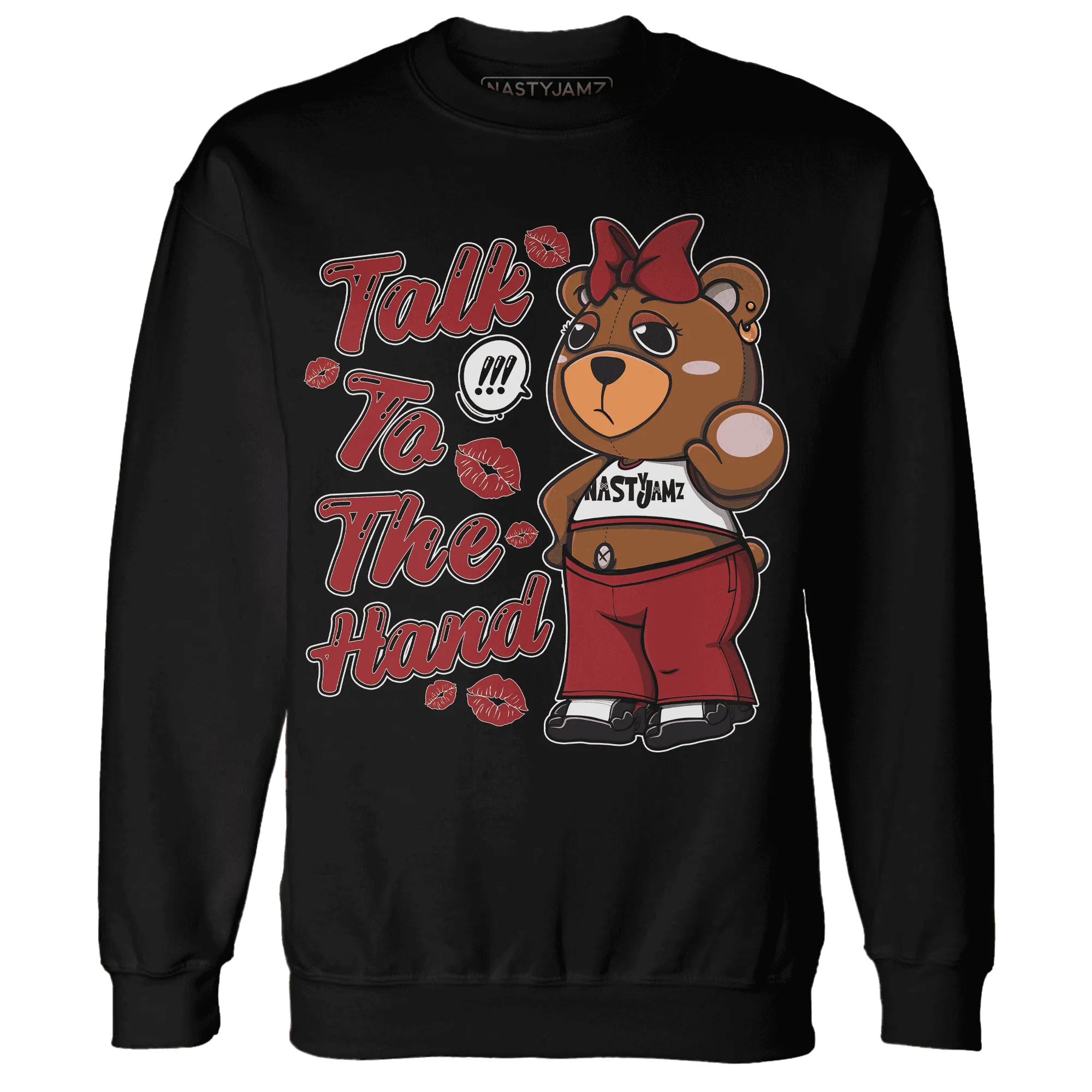 Retro-Red-Taxi-12s-Sweatshirt-Match-Talk-To-The-Hand-BERNIE