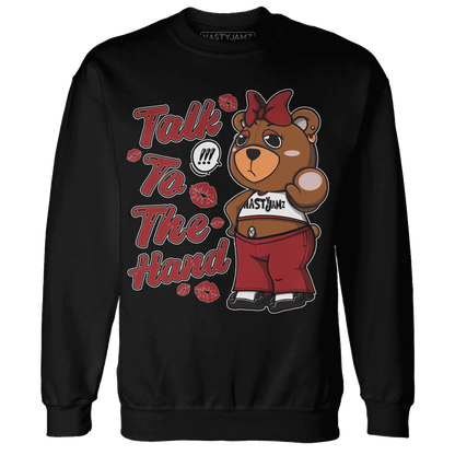 Retro-Red-Taxi-12s-Sweatshirt-Match-Talk-To-The-Hand-BERNIE