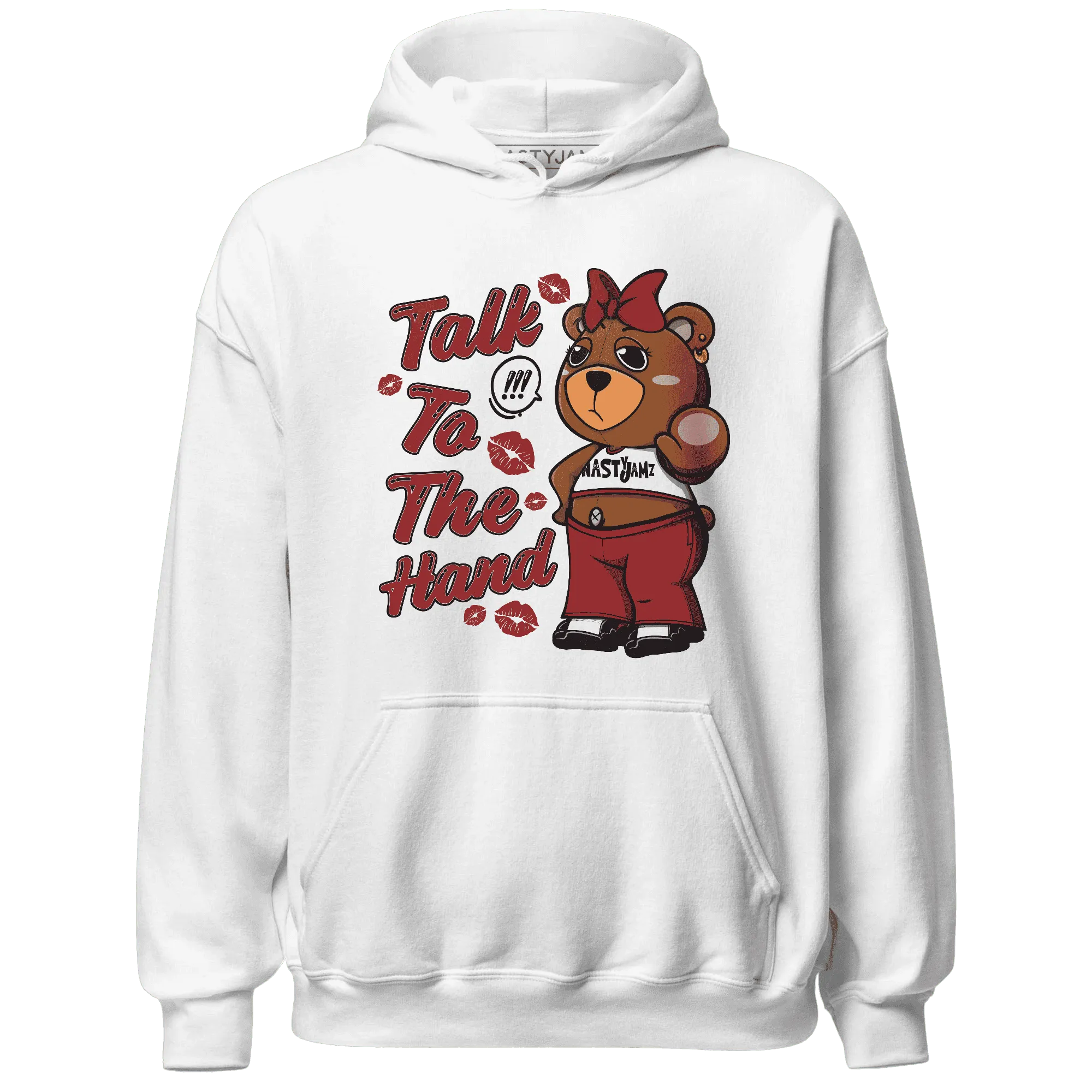 Retro-Red-Taxi-12s-Hoodie-Match-Talk-To-The-Hand-BERNIE