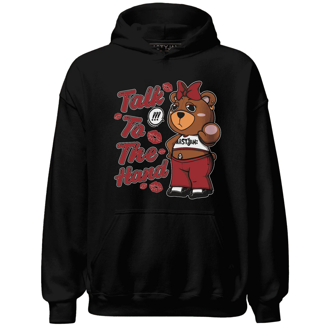 Retro-Red-Taxi-12s-Hoodie-Match-Talk-To-The-Hand-BERNIE