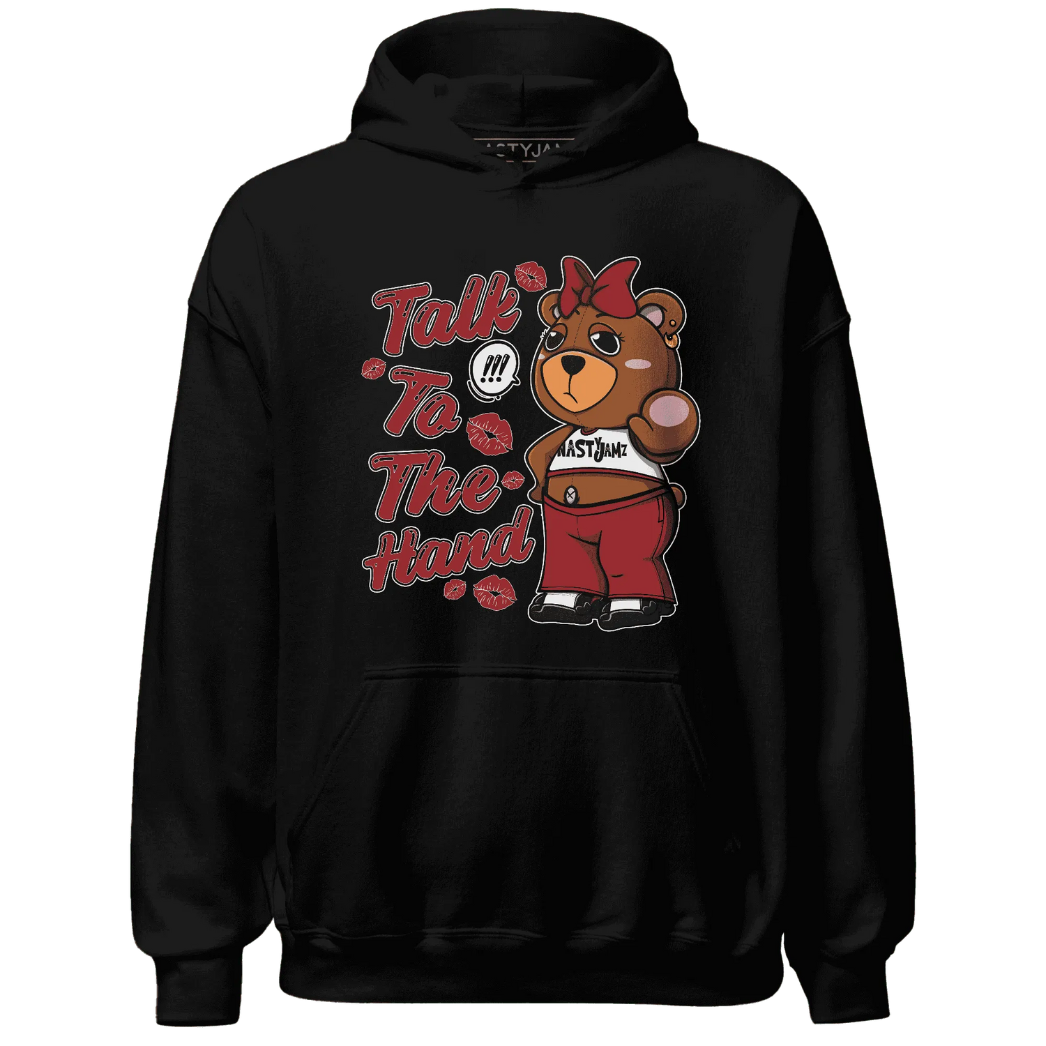 Retro-Red-Taxi-12s-Hoodie-Match-Talk-To-The-Hand-BERNIE
