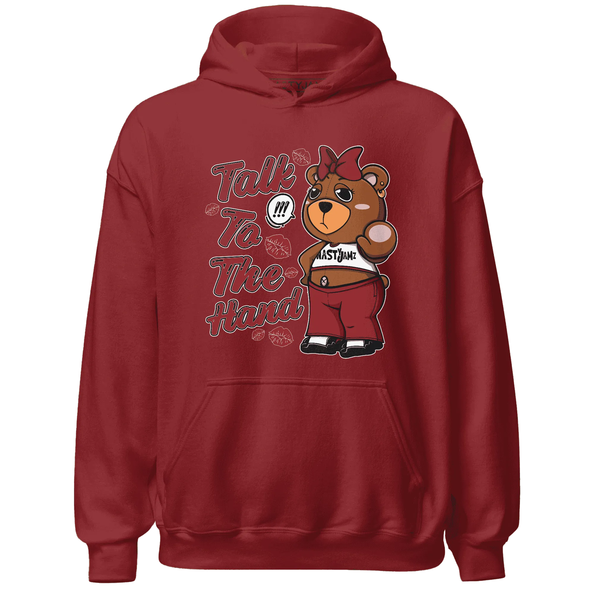 Retro-Red-Taxi-12s-Hoodie-Match-Talk-To-The-Hand-BERNIE