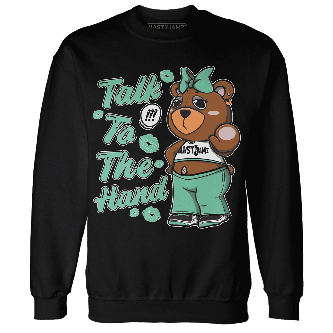 High-OG-Green-Glow-1s-Sweatshirt-Match-Talk-To-The-Hand-BERNIE