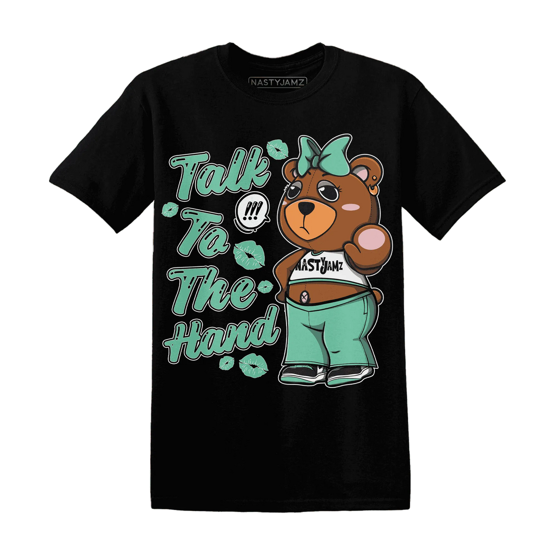 High-OG-Green-Glow-1s-T-Shirt-Match-Talk-To-The-Hand-BERNIE