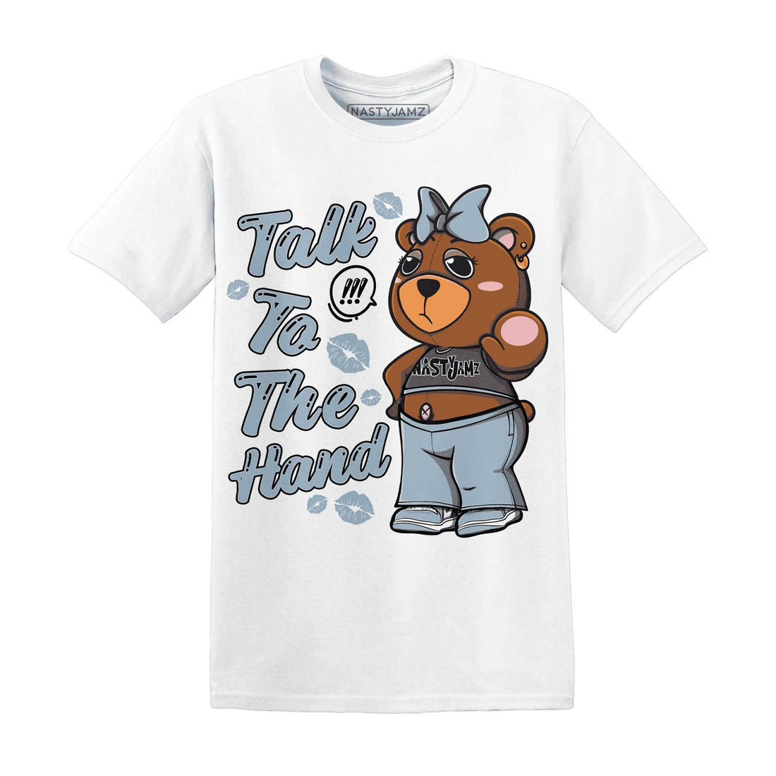 Mid-Diffused-Blue-Grey-1s-T-Shirt-Match-Talk-To-The-Hand-BERNIE