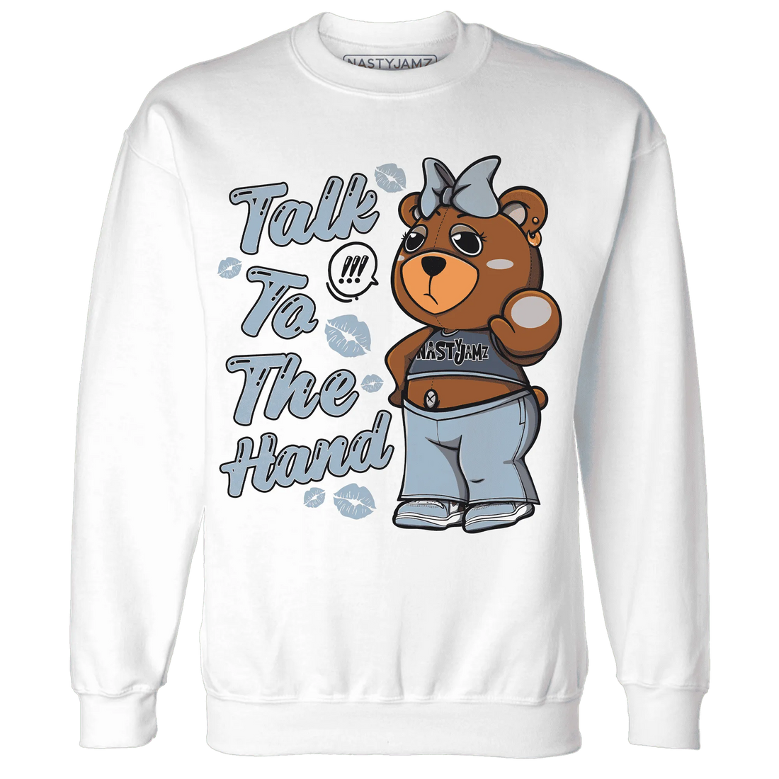 Mid-Diffused-Blue-Grey-1s-Sweatshirt-Match-Talk-To-The-Hand-BERNIE