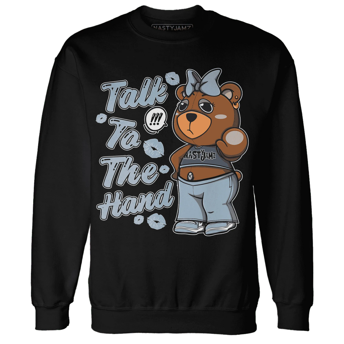 Mid-Diffused-Blue-Grey-1s-Sweatshirt-Match-Talk-To-The-Hand-BERNIE
