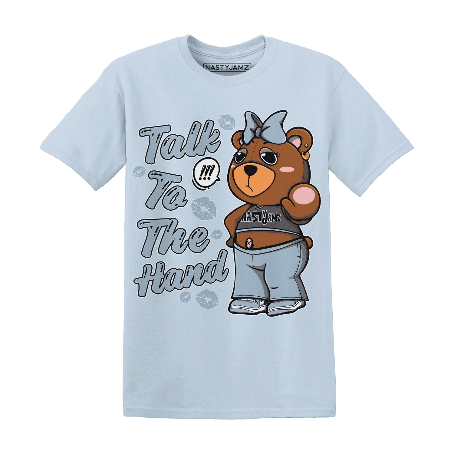 Mid-Diffused-Blue-Grey-1s-T-Shirt-Match-Talk-To-The-Hand-BERNIE