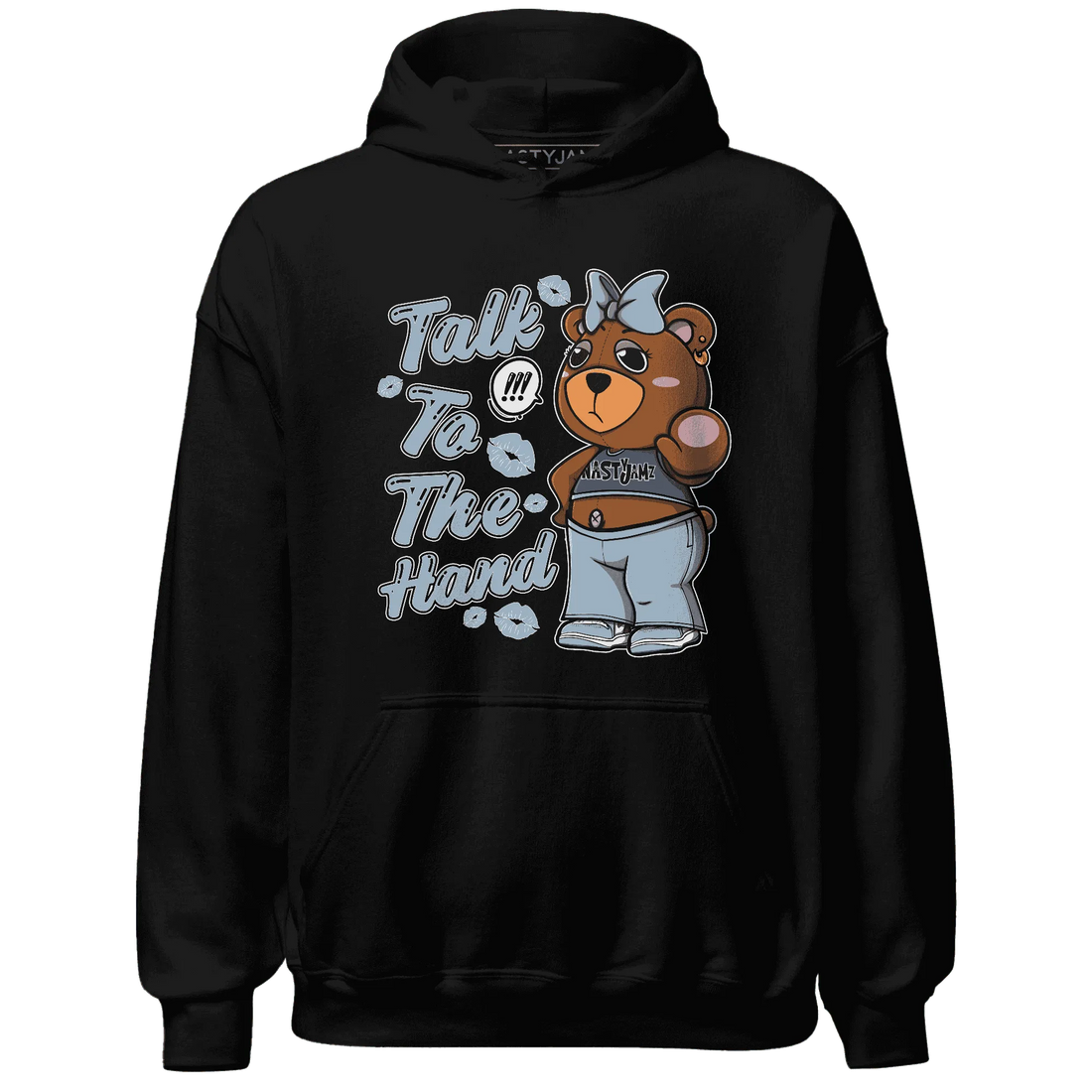 Mid-Diffused-Blue-Grey-1s-Hoodie-Match-Talk-To-The-Hand-BERNIE