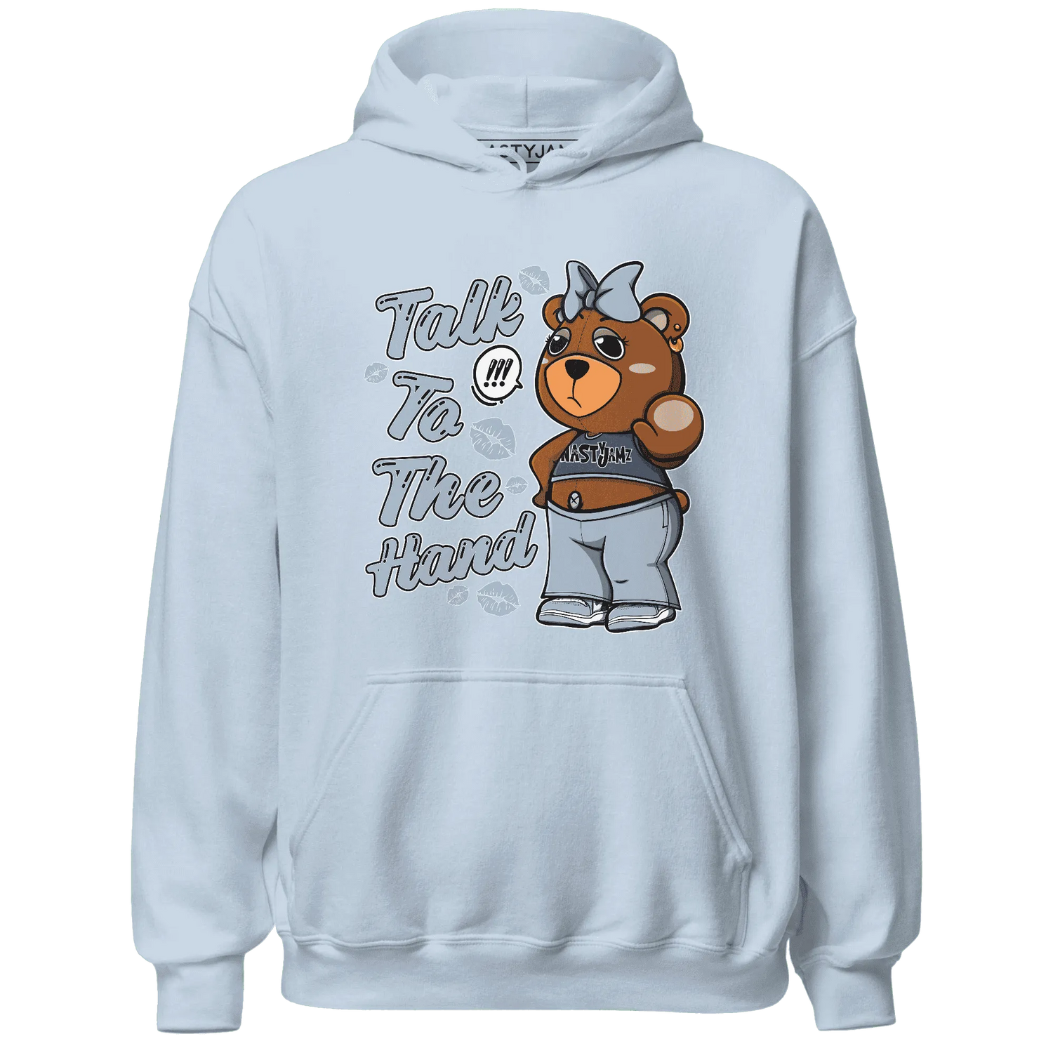 Mid-Diffused-Blue-Grey-1s-Hoodie-Match-Talk-To-The-Hand-BERNIE