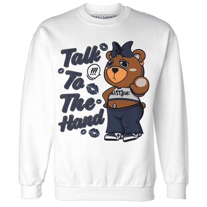 White-Navy-6s-Sweatshirt-Match-Talk-To-The-Hand-BERNIE