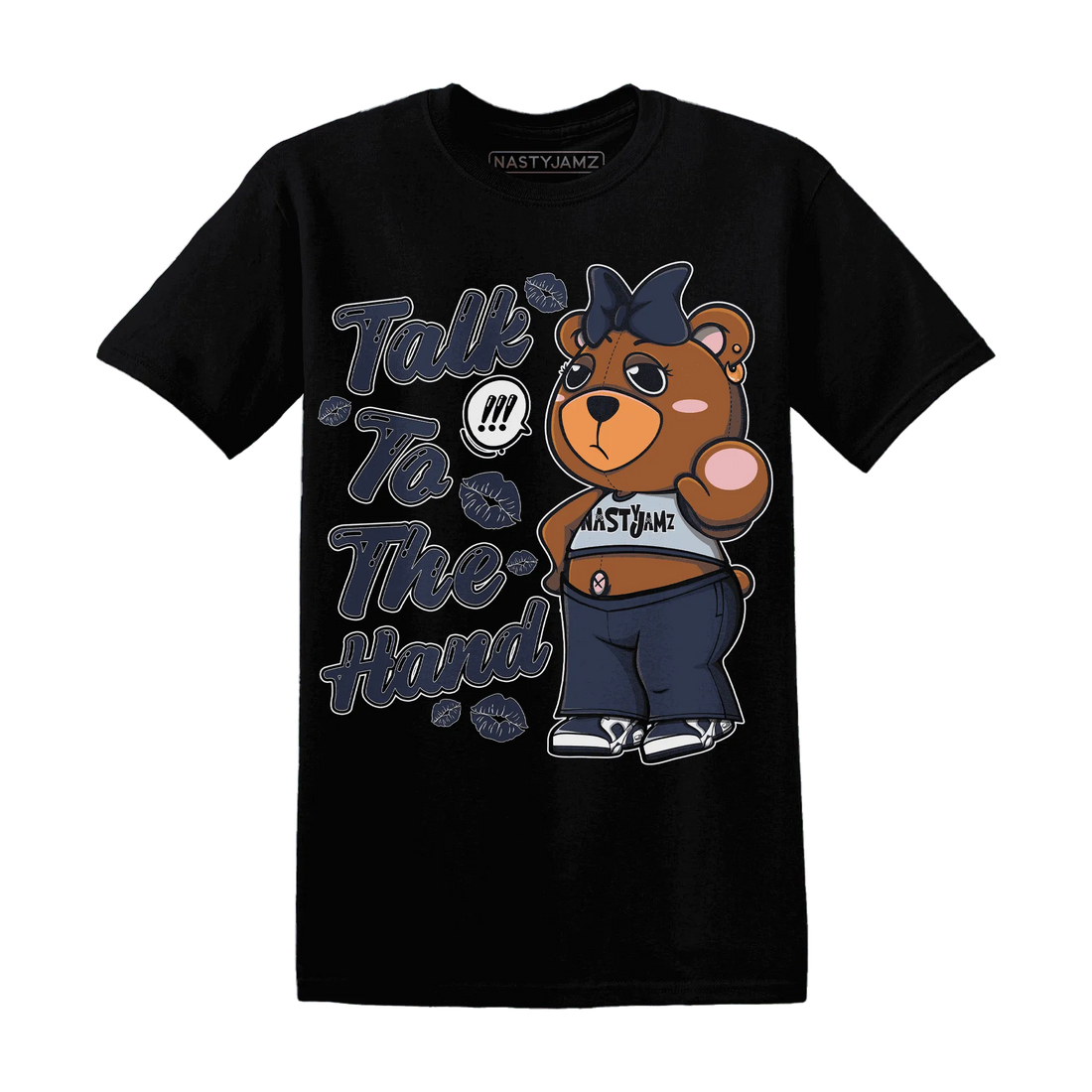 White-Navy-6s-T-Shirt-Match-Talk-To-The-Hand-BERNIE