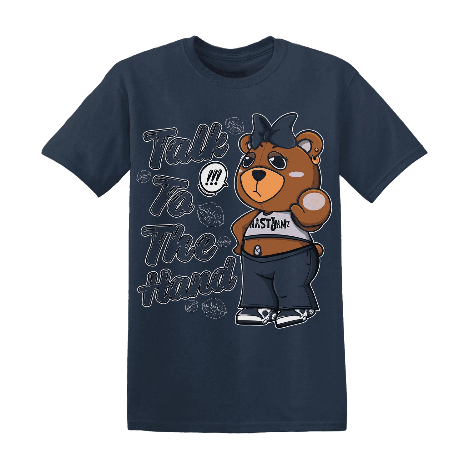 White-Navy-6s-T-Shirt-Match-Talk-To-The-Hand-BERNIE