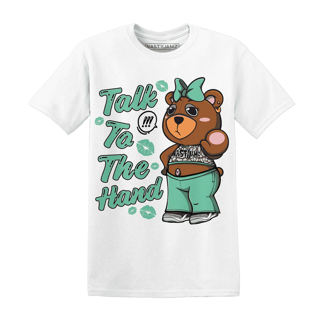 Green-Glow-3s-T-Shirt-Match-Talk-To-The-Hand-BERNIE
