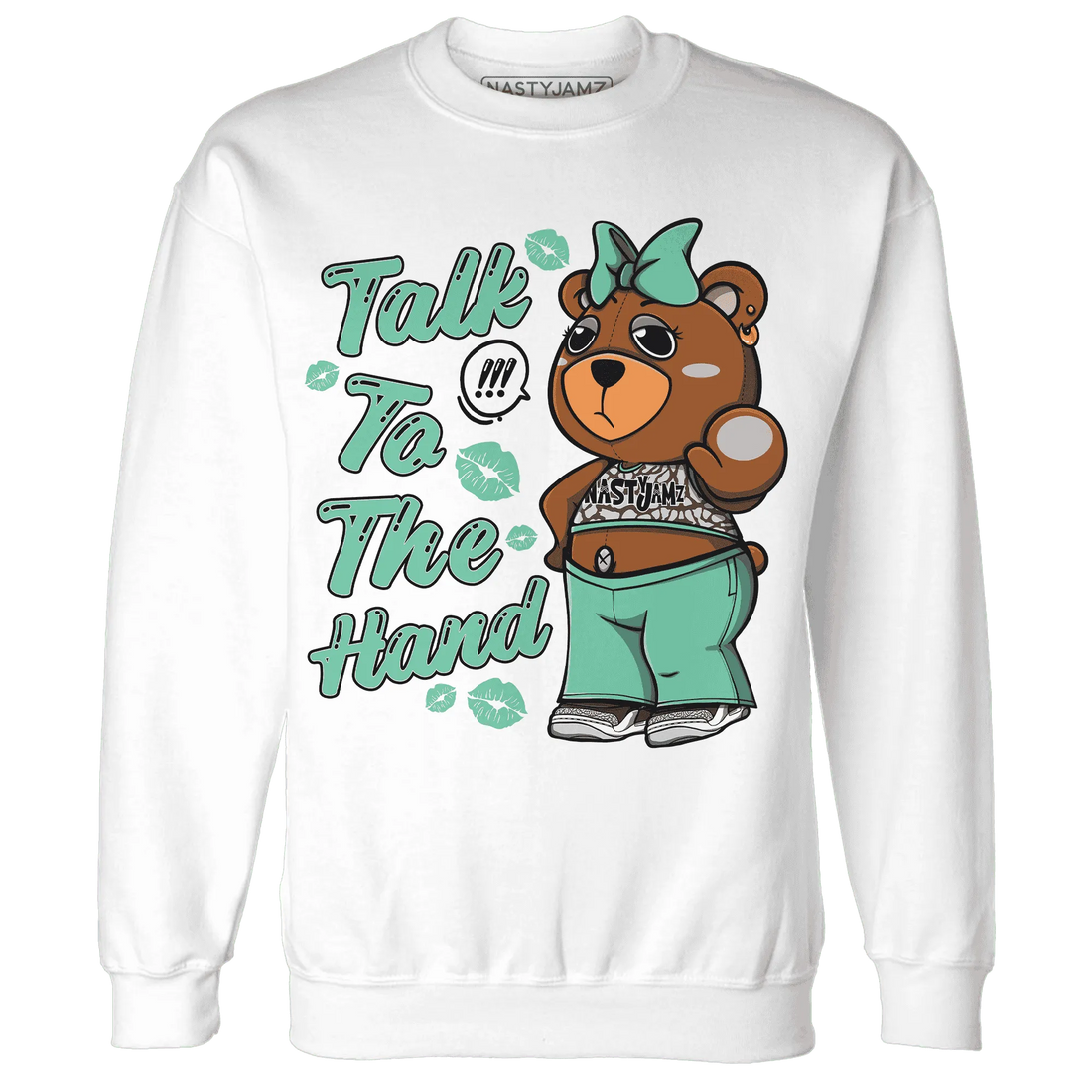 Green-Glow-3s-Sweatshirt-Match-Talk-To-The-Hand-BERNIE