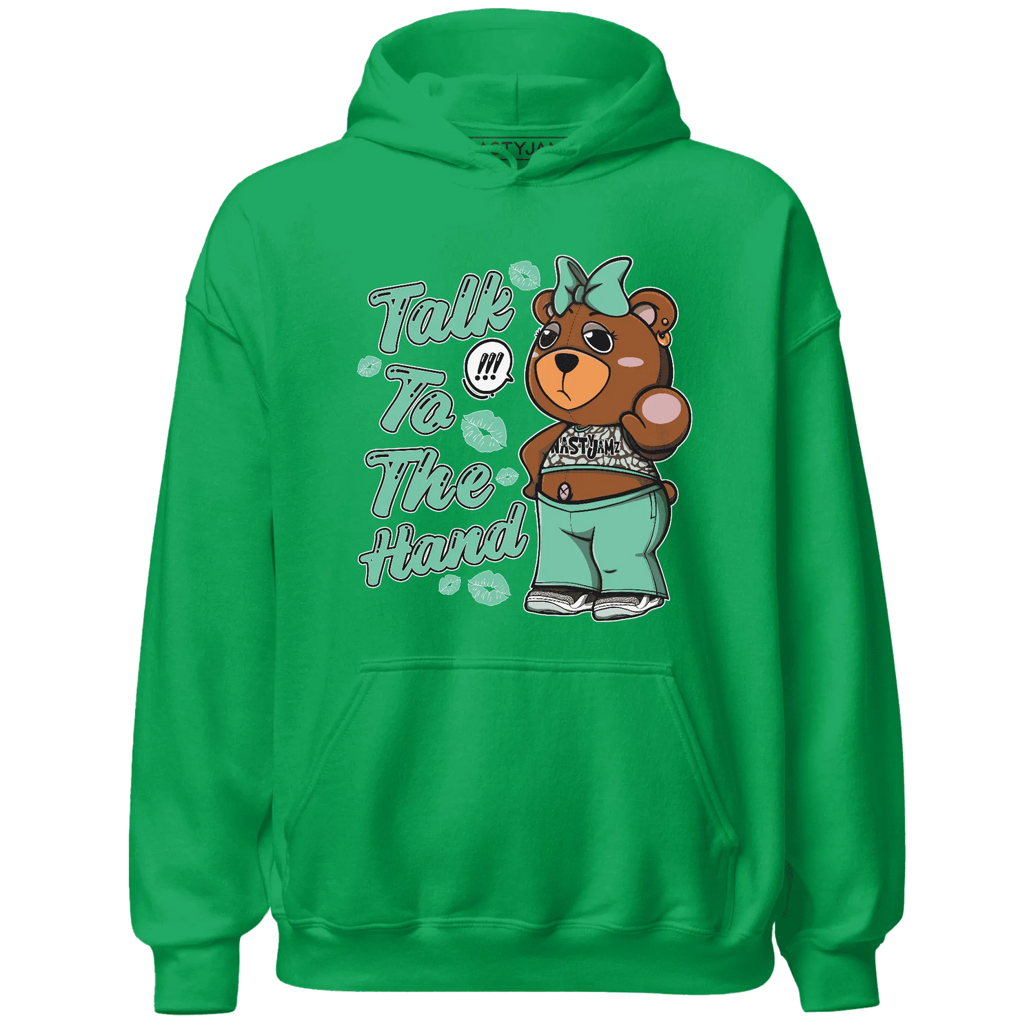 Green-Glow-3s-Hoodie-Match-Talk-To-The-Hand-BERNIE