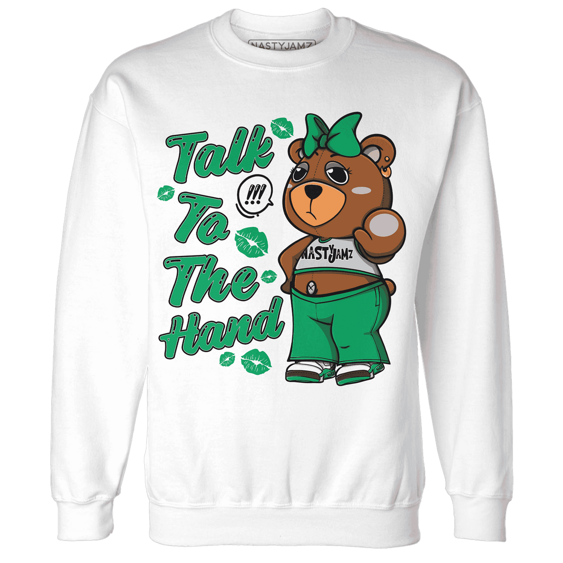 Lucky-Green-5s-Sweatshirt-Match-Talk-To-The-Hand-BERNIE