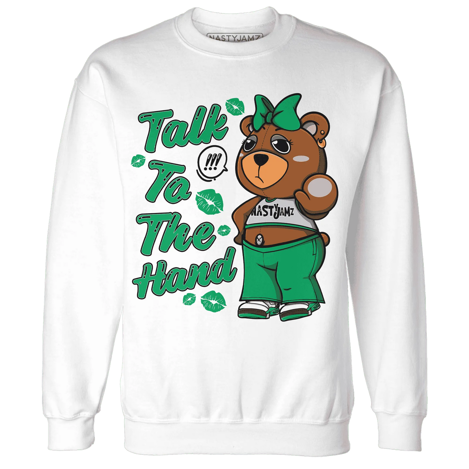Lucky-Green-5s-Sweatshirt-Match-Talk-To-The-Hand-BERNIE