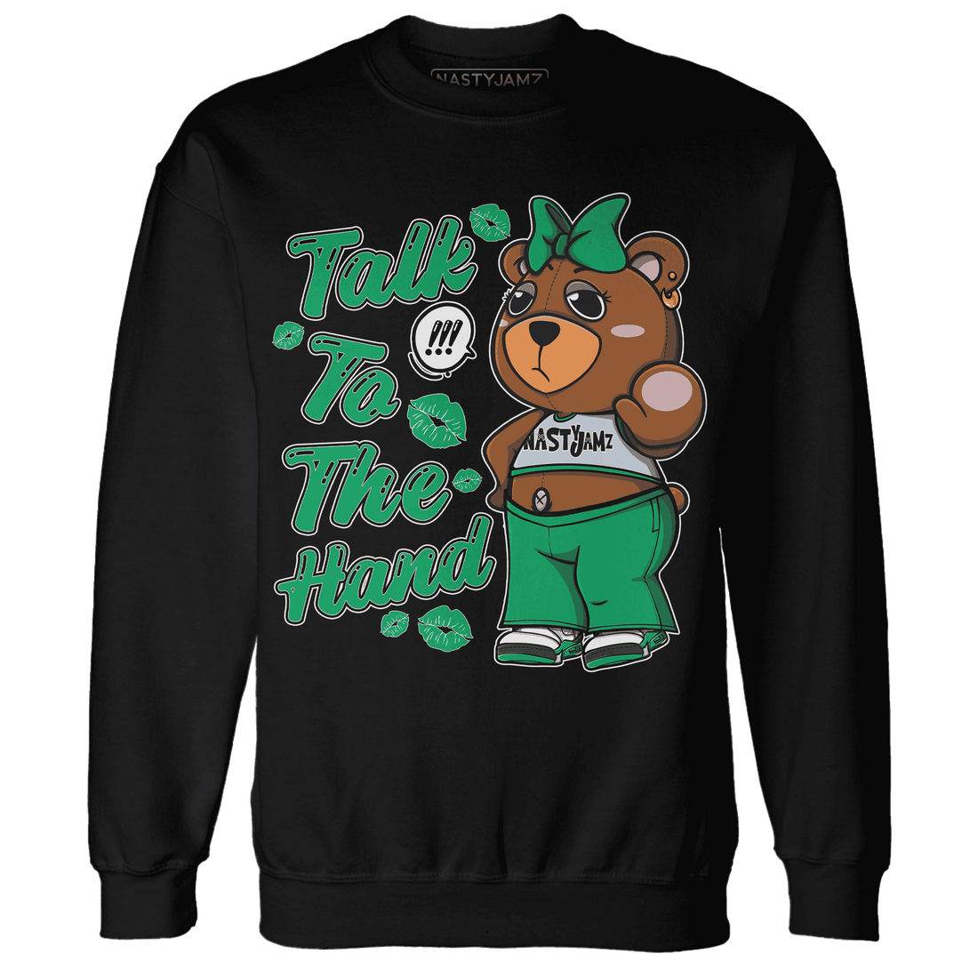 Lucky-Green-5s-Sweatshirt-Match-Talk-To-The-Hand-BERNIE