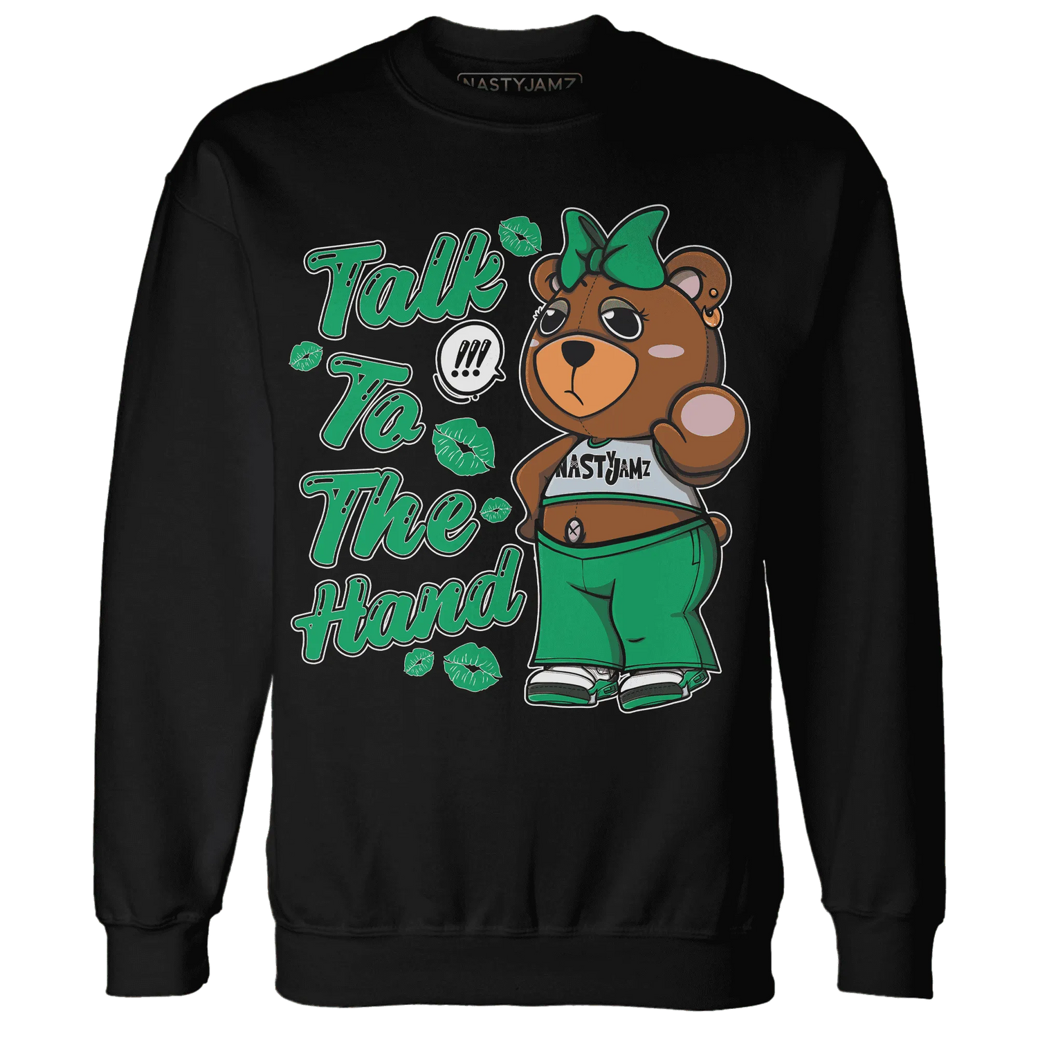 Lucky-Green-5s-Sweatshirt-Match-Talk-To-The-Hand-BERNIE