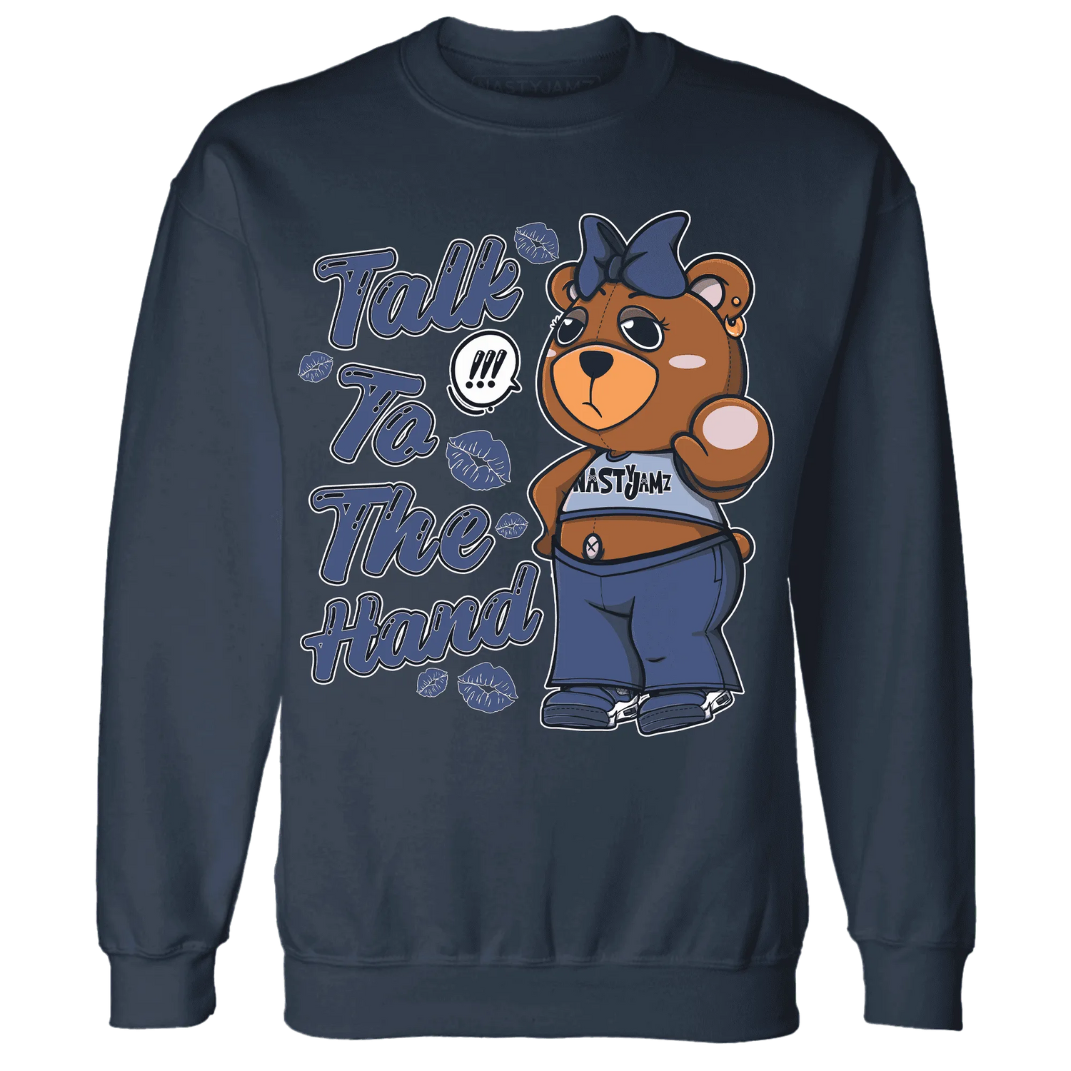 Midnight-Navy-5s-Sweatshirt-Match-Talk-To-The-Hand-BERNIE