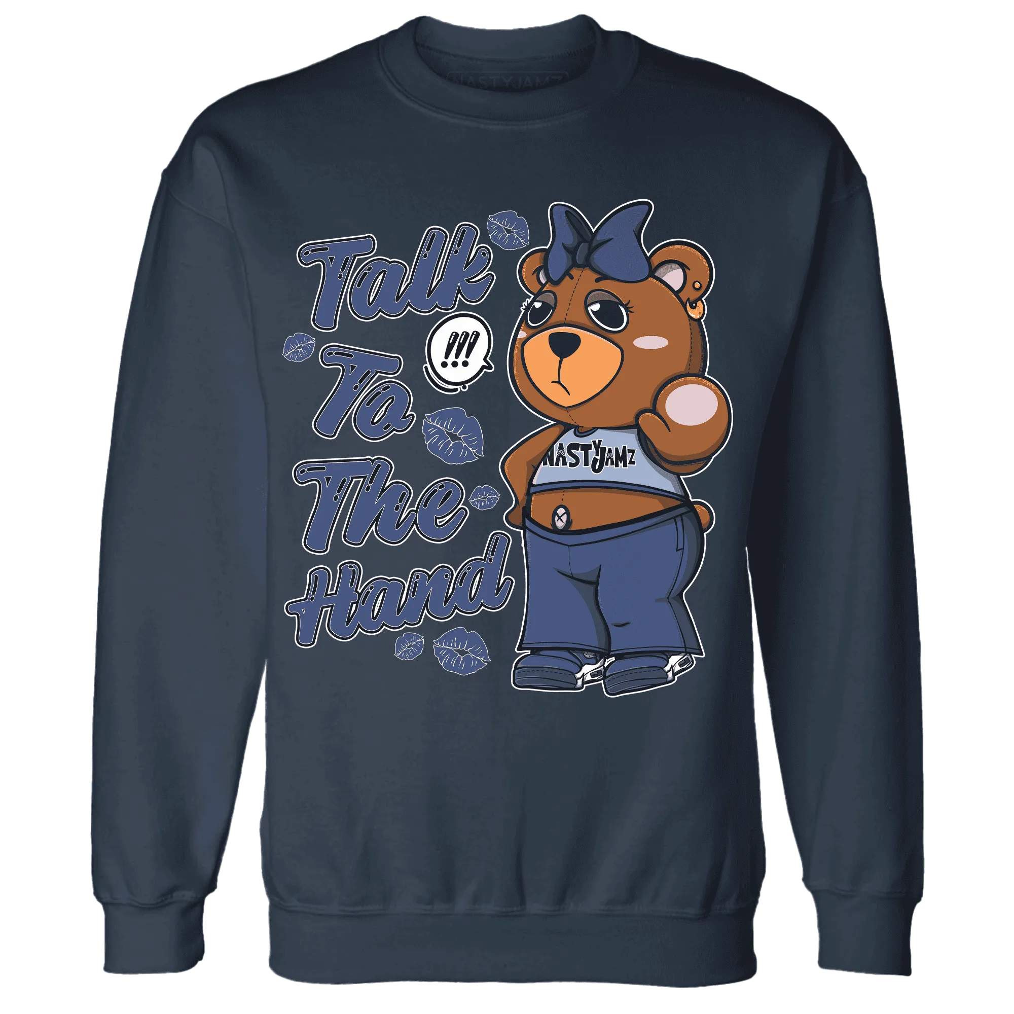 Midnight-Navy-5s-Sweatshirt-Match-Talk-To-The-Hand-BERNIE