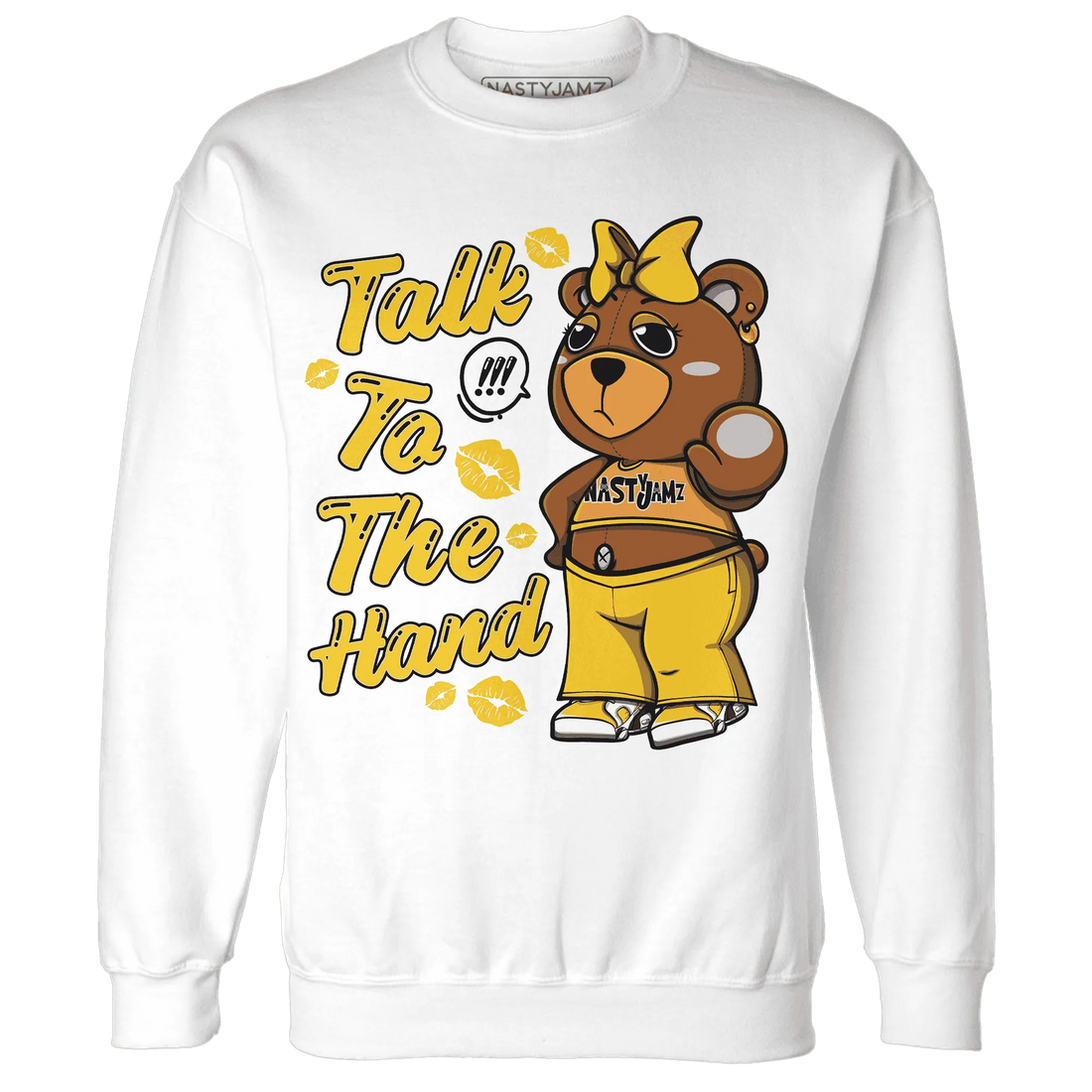 Yellow-Ochre-6s-Sweatshirt-Match-Talk-To-The-Hand-BERNIE