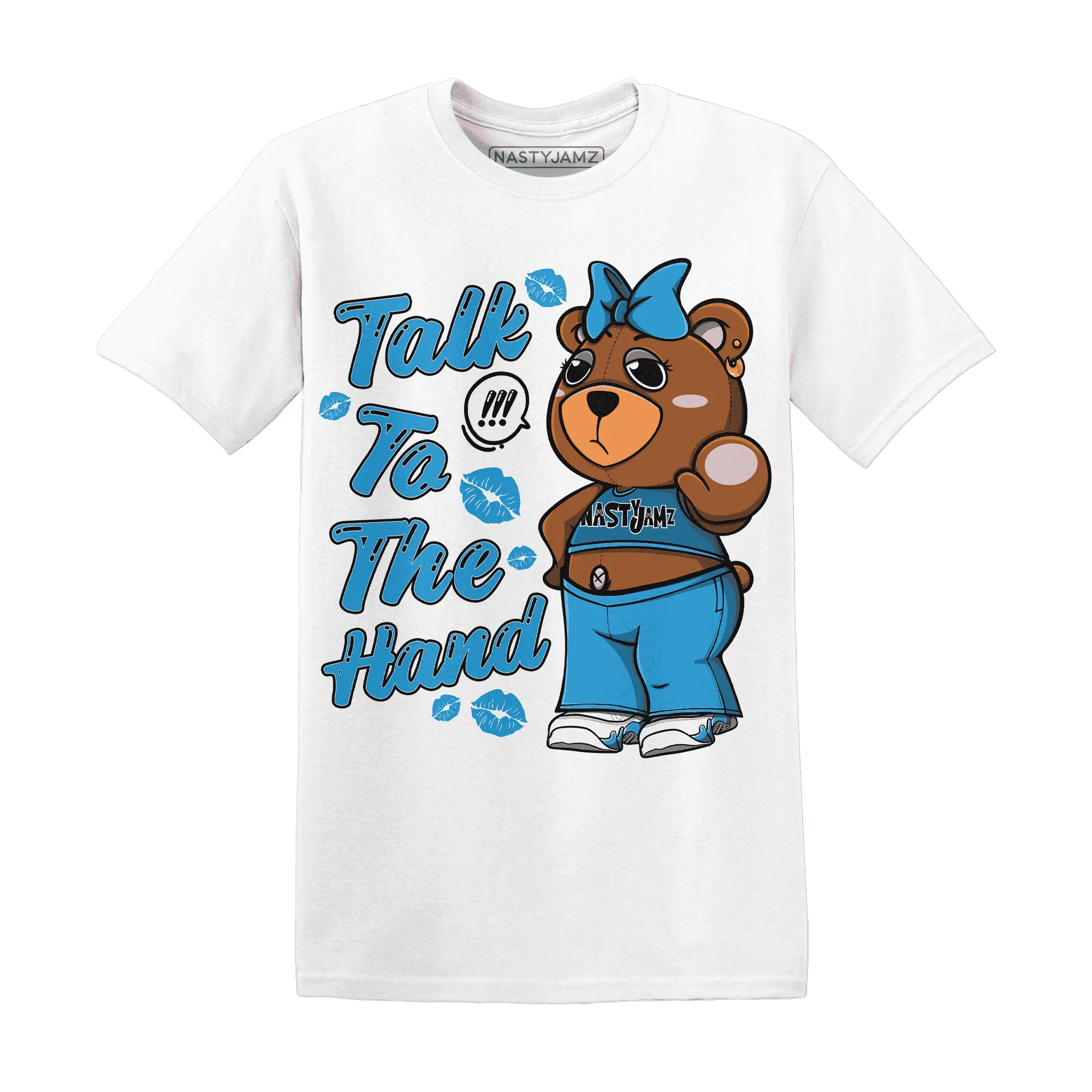 Powder-Blue-9s-T-Shirt-Match-Talk-To-The-Hand-BERNIE