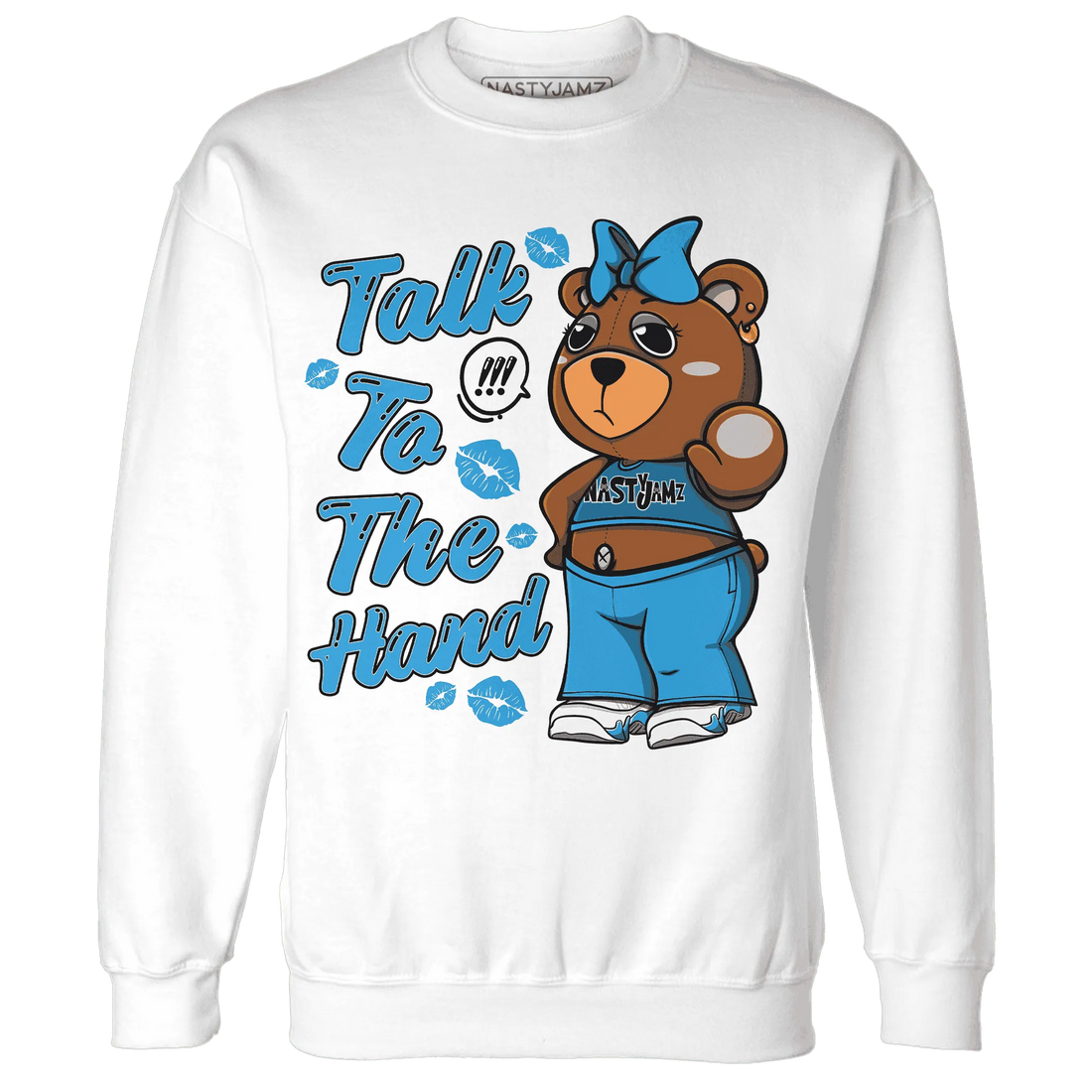 Powder-Blue-9s-Sweatshirt-Match-Talk-To-The-Hand-BERNIE