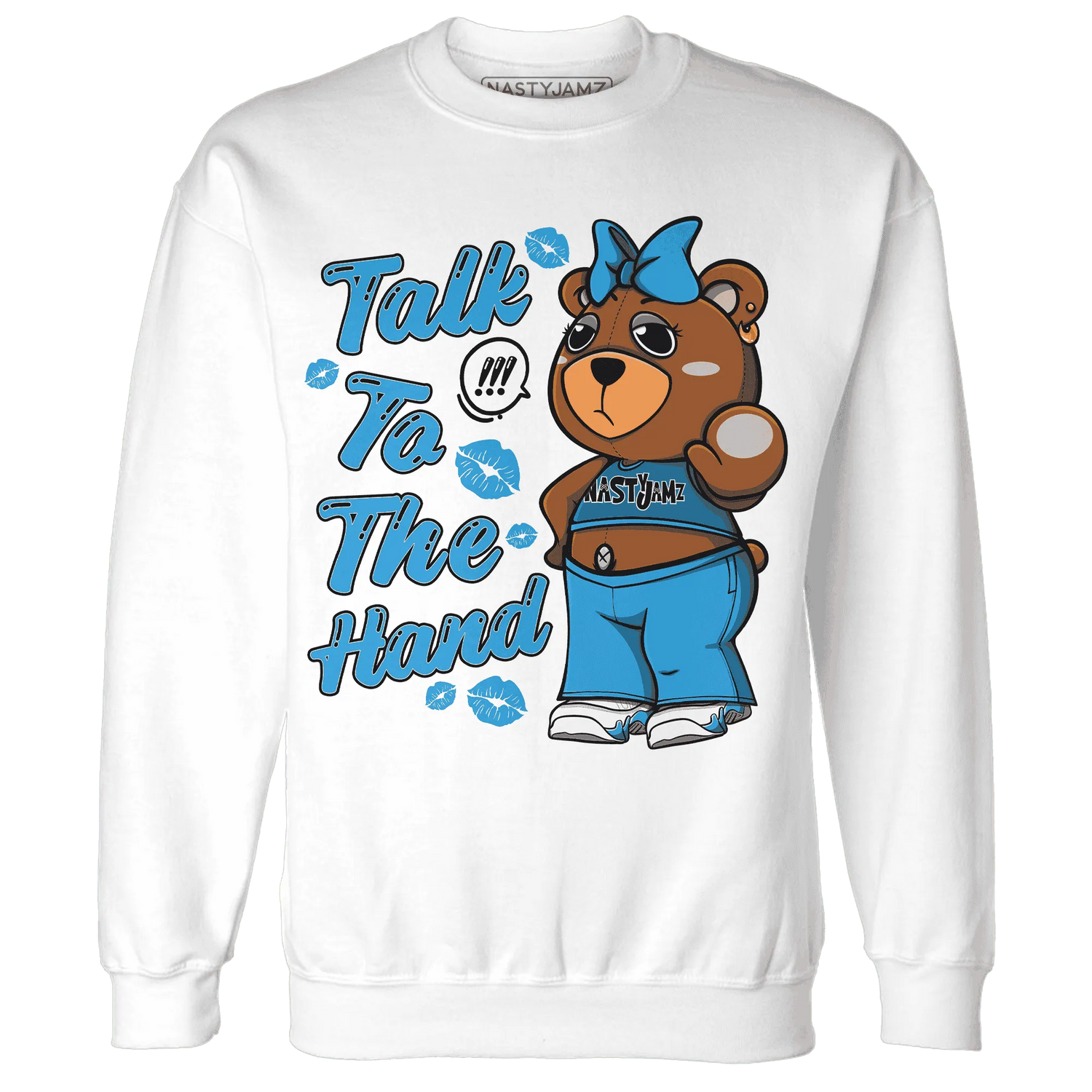 Powder-Blue-9s-Sweatshirt-Match-Talk-To-The-Hand-BERNIE