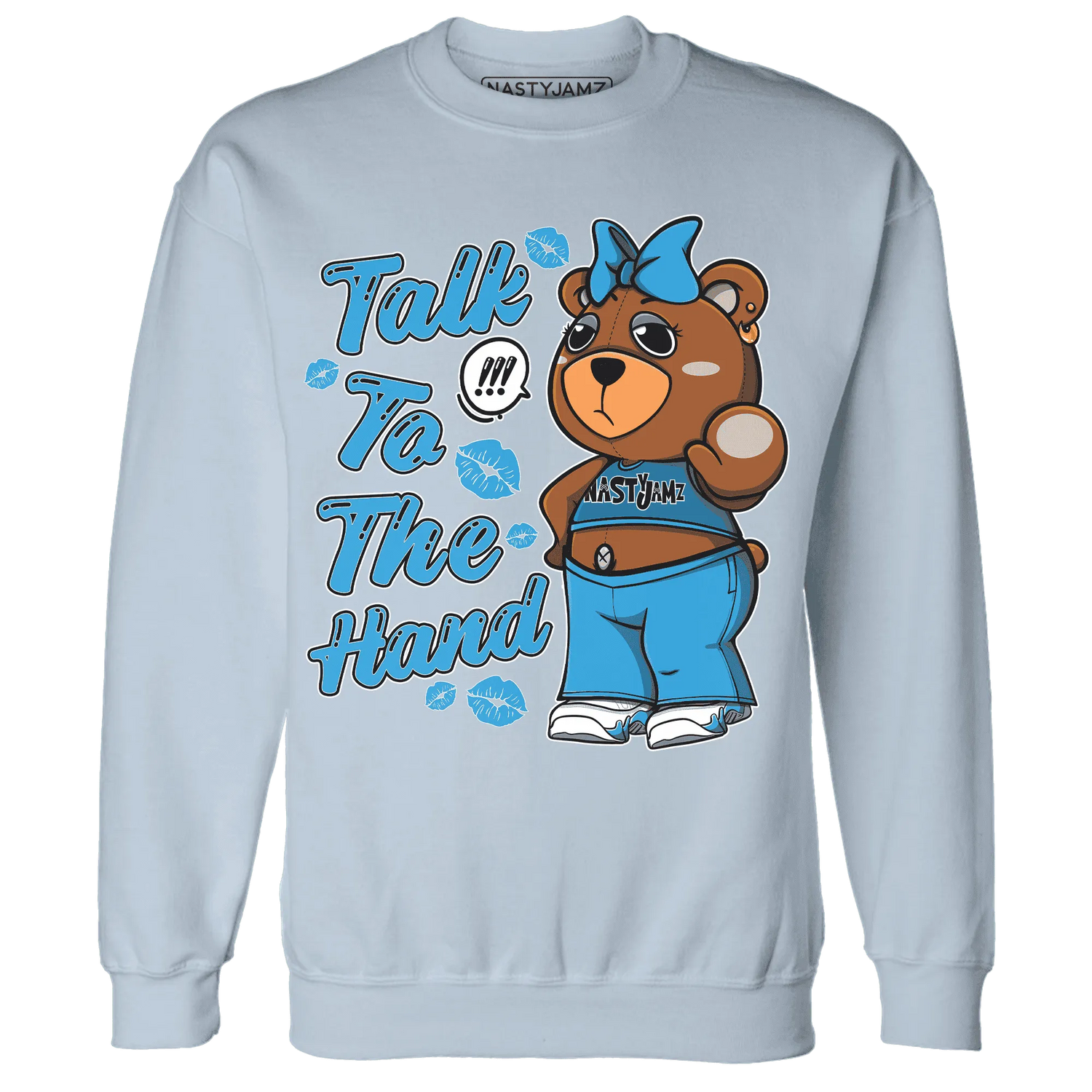 Powder-Blue-9s-Sweatshirt-Match-Talk-To-The-Hand-BERNIE