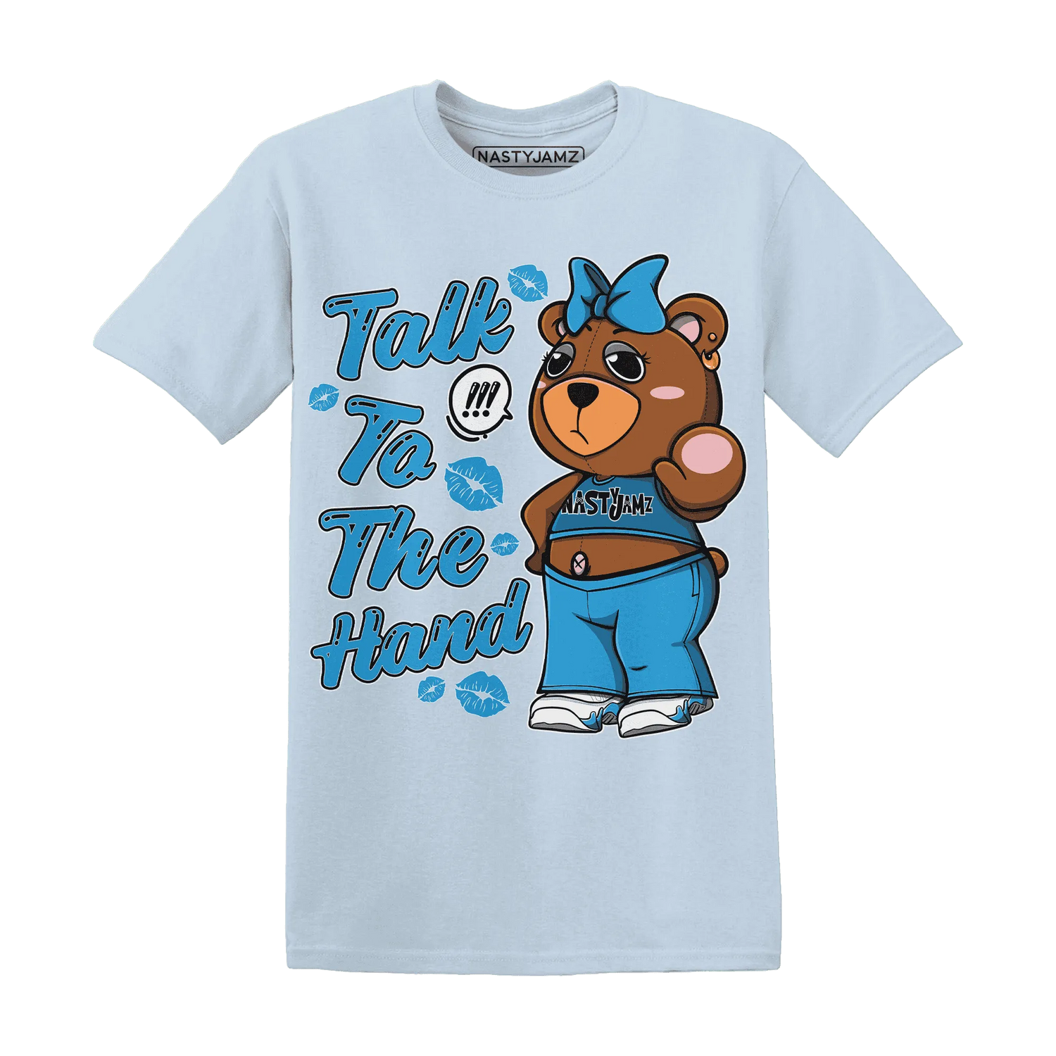 Powder-Blue-9s-T-Shirt-Match-Talk-To-The-Hand-BERNIE