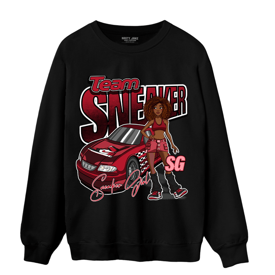 Mid Alternate Bred Toe 1s Sweatshirt Match Team Sneaker Girl - NastyJamz