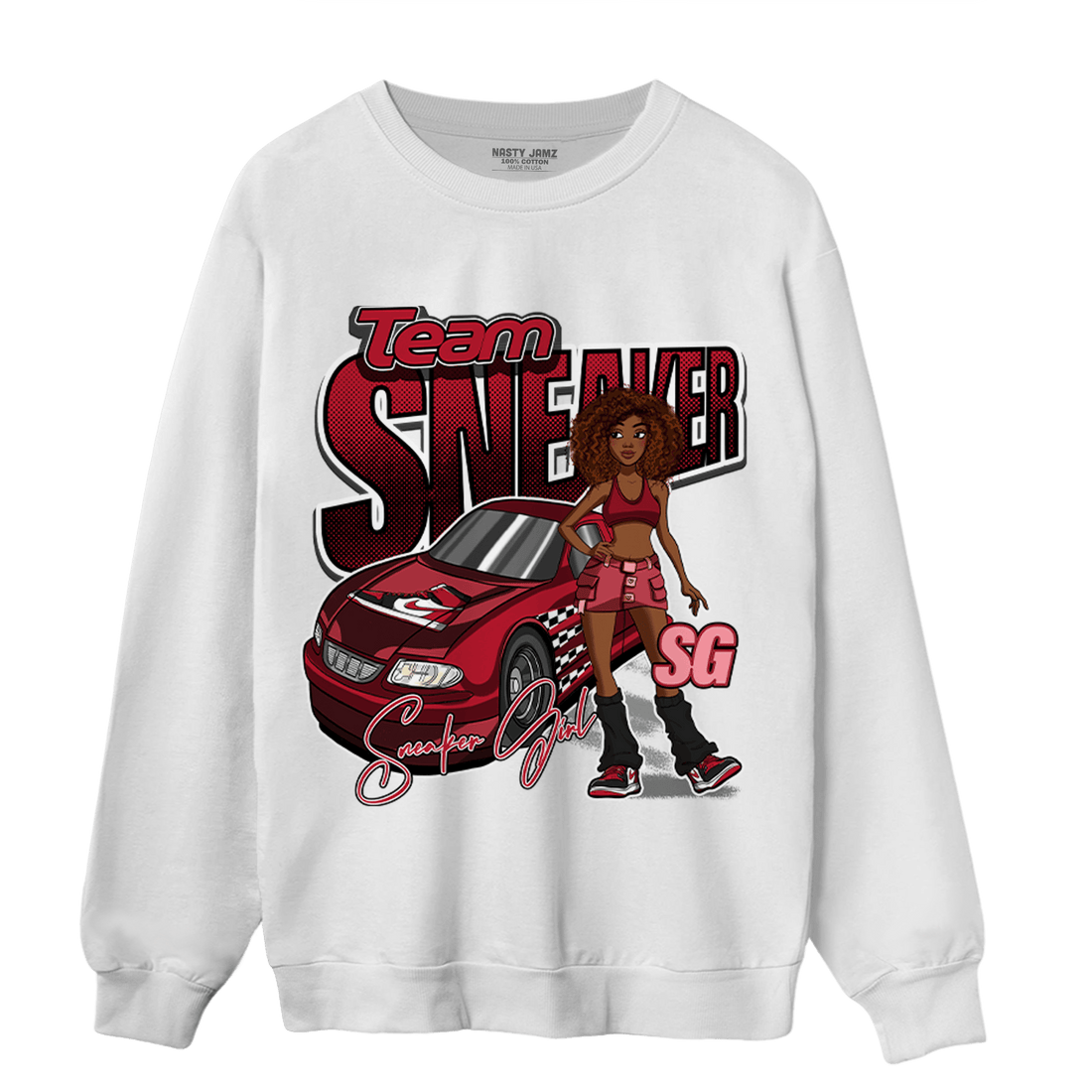 Mid Alternate Bred Toe 1s Sweatshirt Match Team Sneaker Girl - NastyJamz