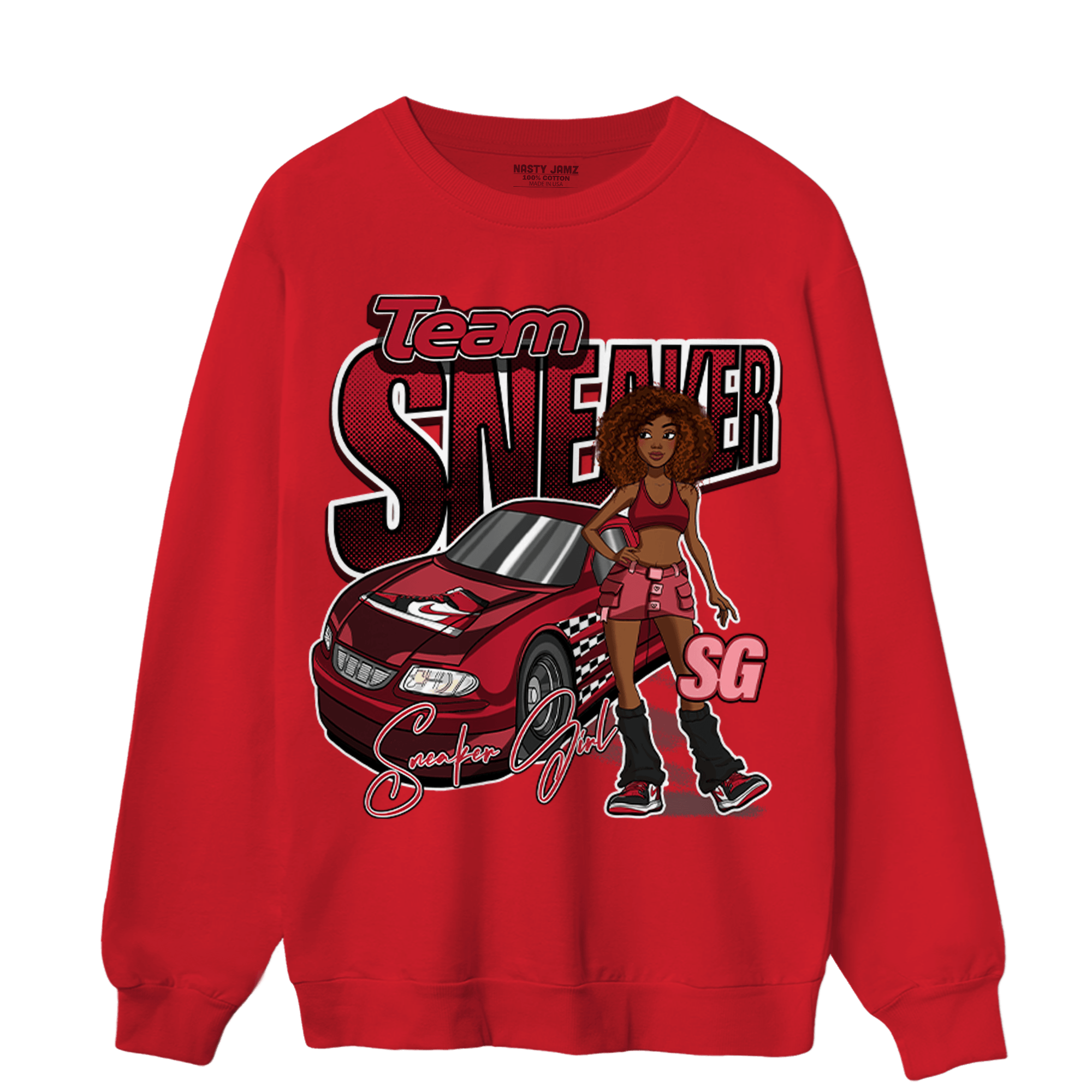 Mid Alternate Bred Toe 1s Sweatshirt Match Team Sneaker Girl - NastyJamz