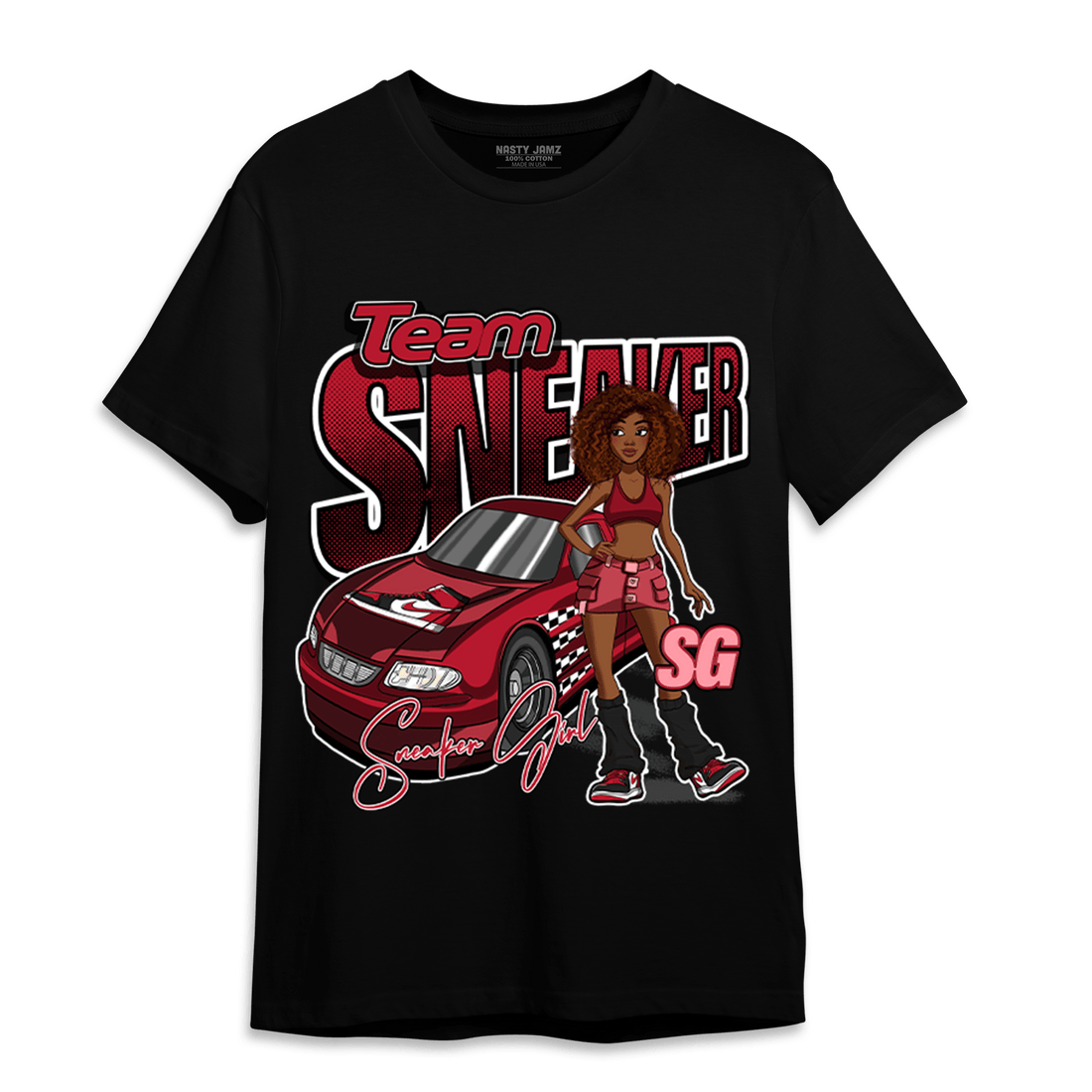 Mid Alternate Bred Toe 1s T Shirt Match Team Sneaker Girl - NastyJamz